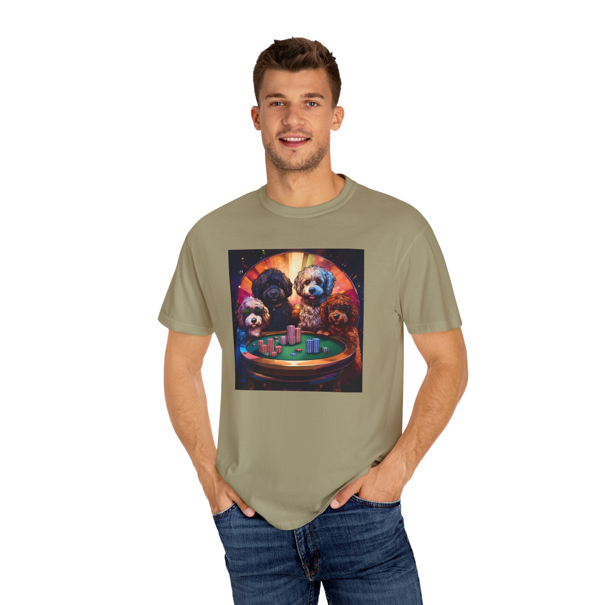 Doodle Poker Game Unisex Garment-Dyed T-shirt