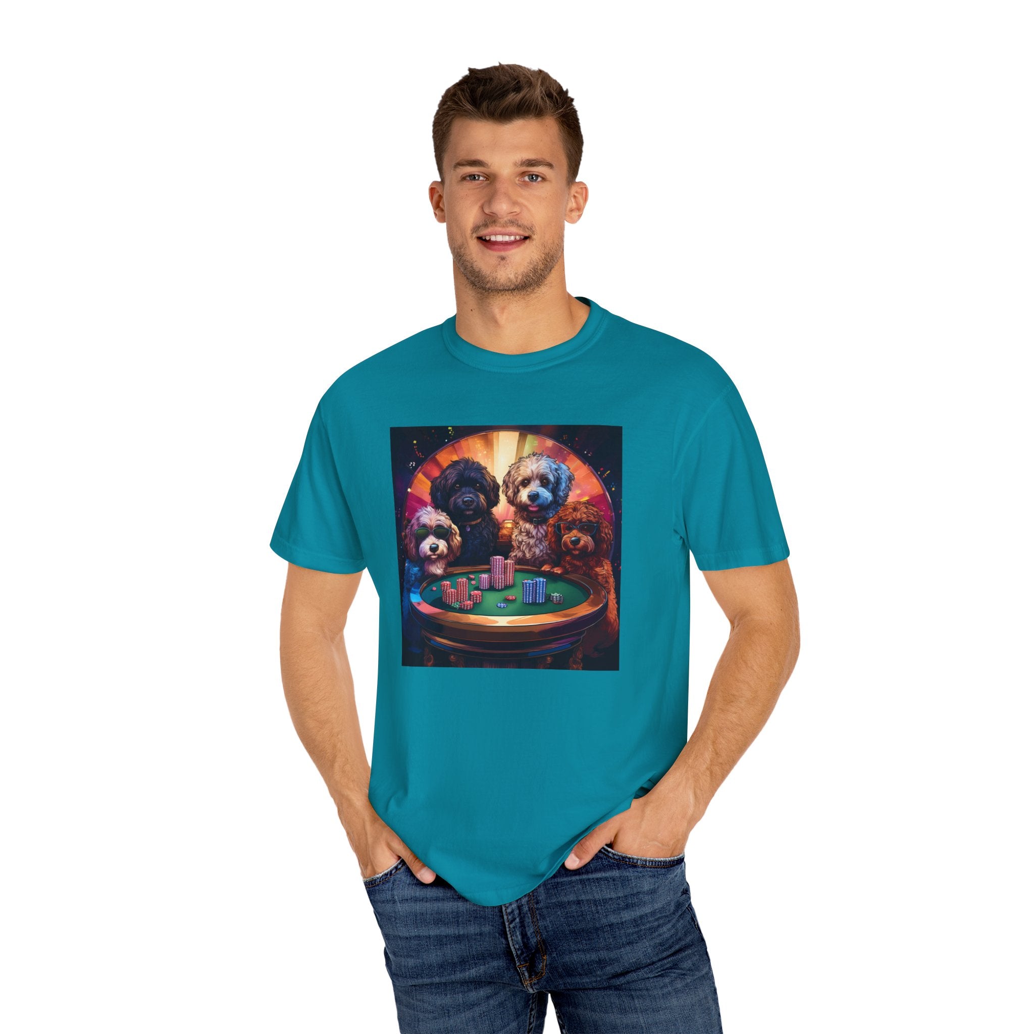 Doodle Poker Game Unisex Garment-Dyed T-shirt