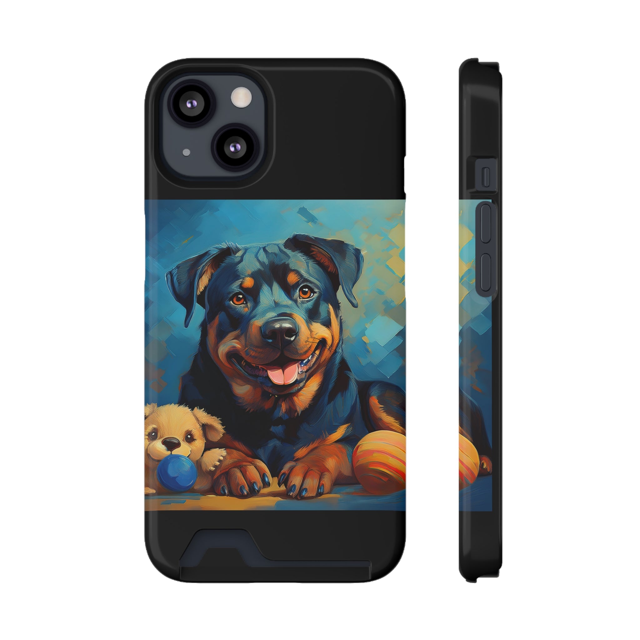 Rottweiler Phone Case with Card Holder