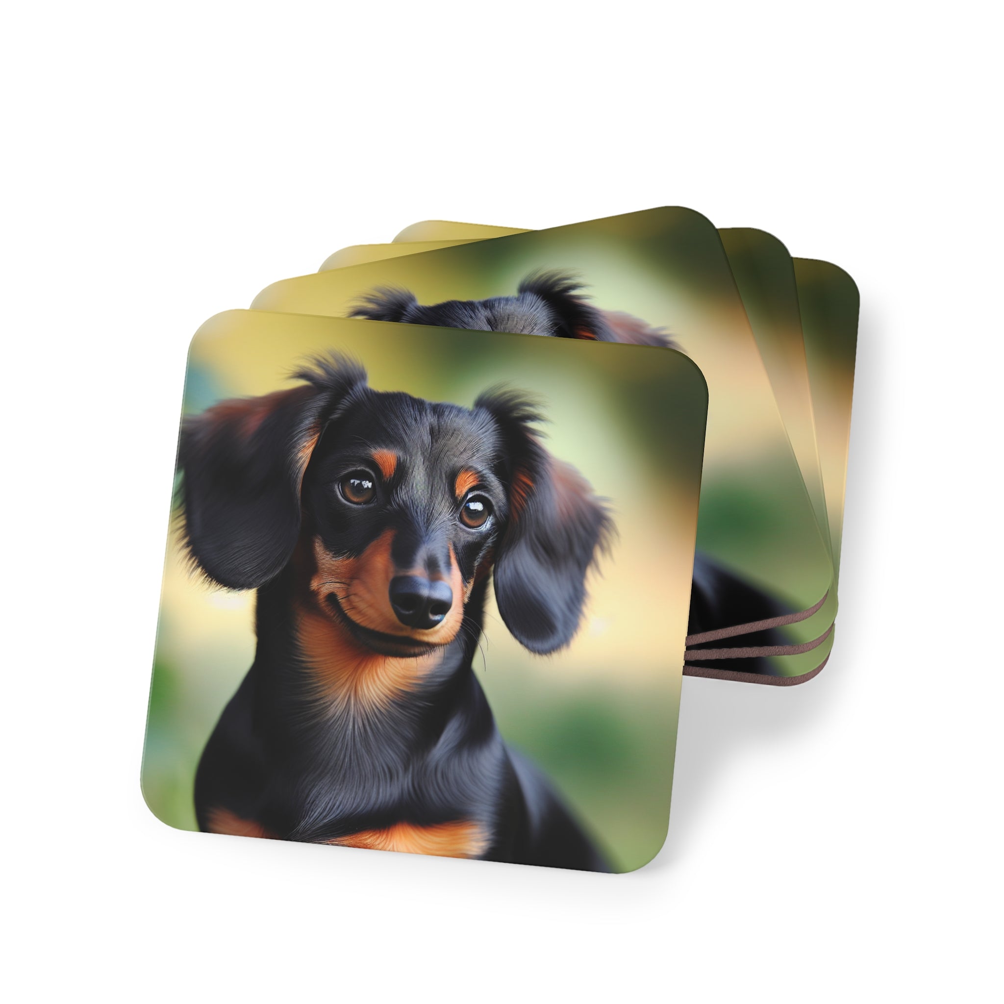 Black/Brown Dachshund Coonhound Coasters