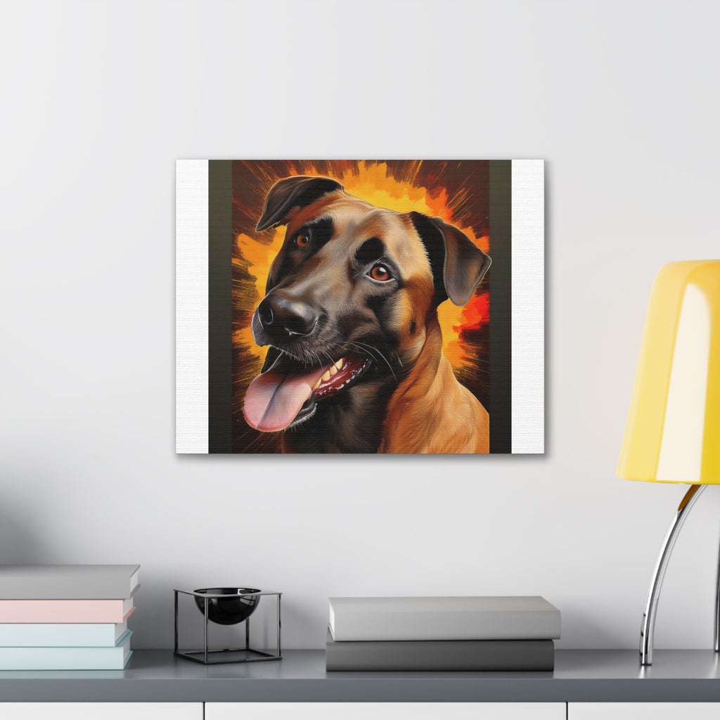Belgian Malinois Shepherd Canvas Stretched, 0.75"