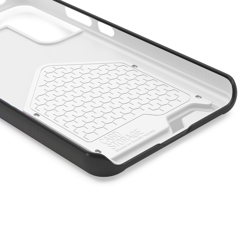 Electric Rainbow Dog Paw Phone Case with Card Holder