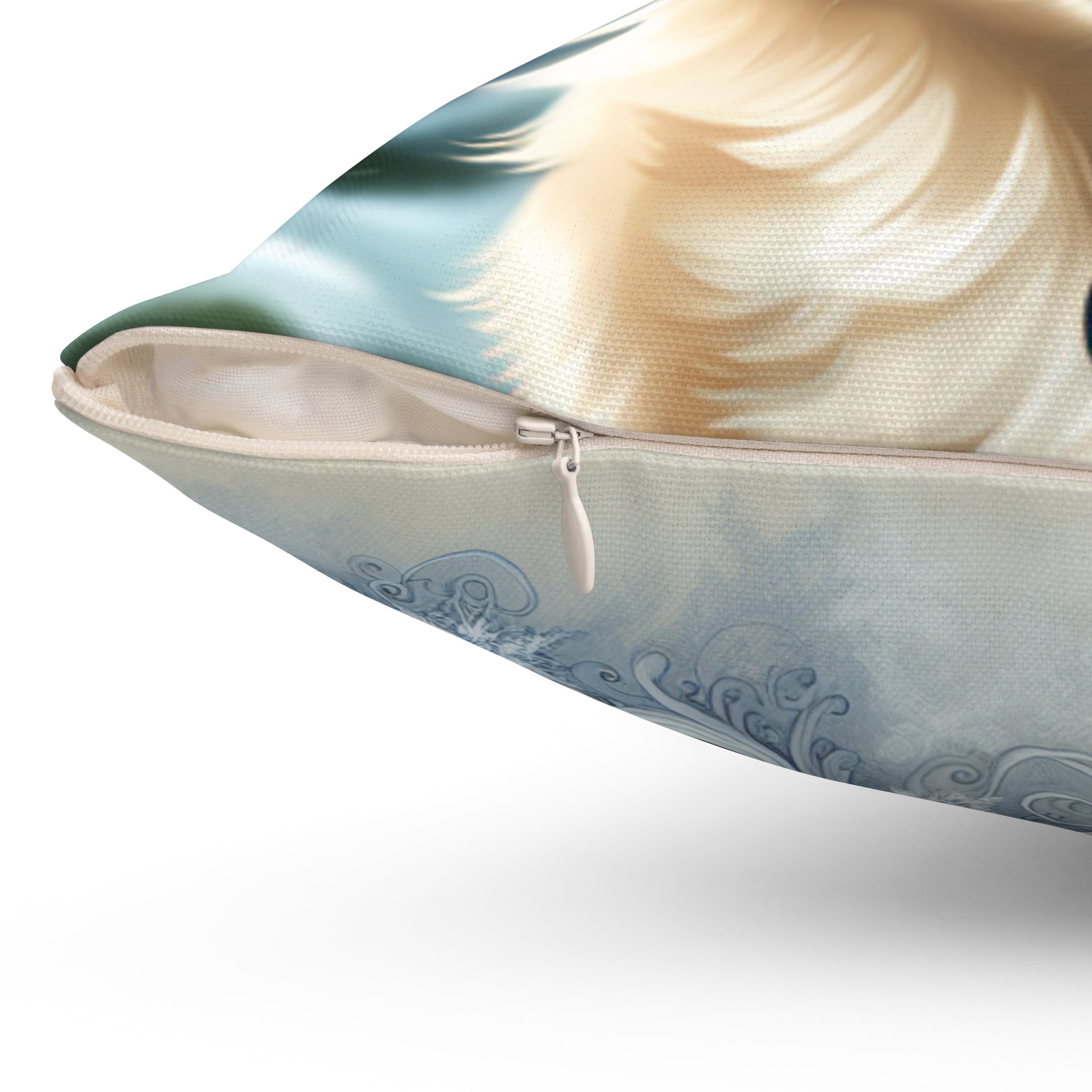 Golden Retriever Stary Night Polyester Square Pillow