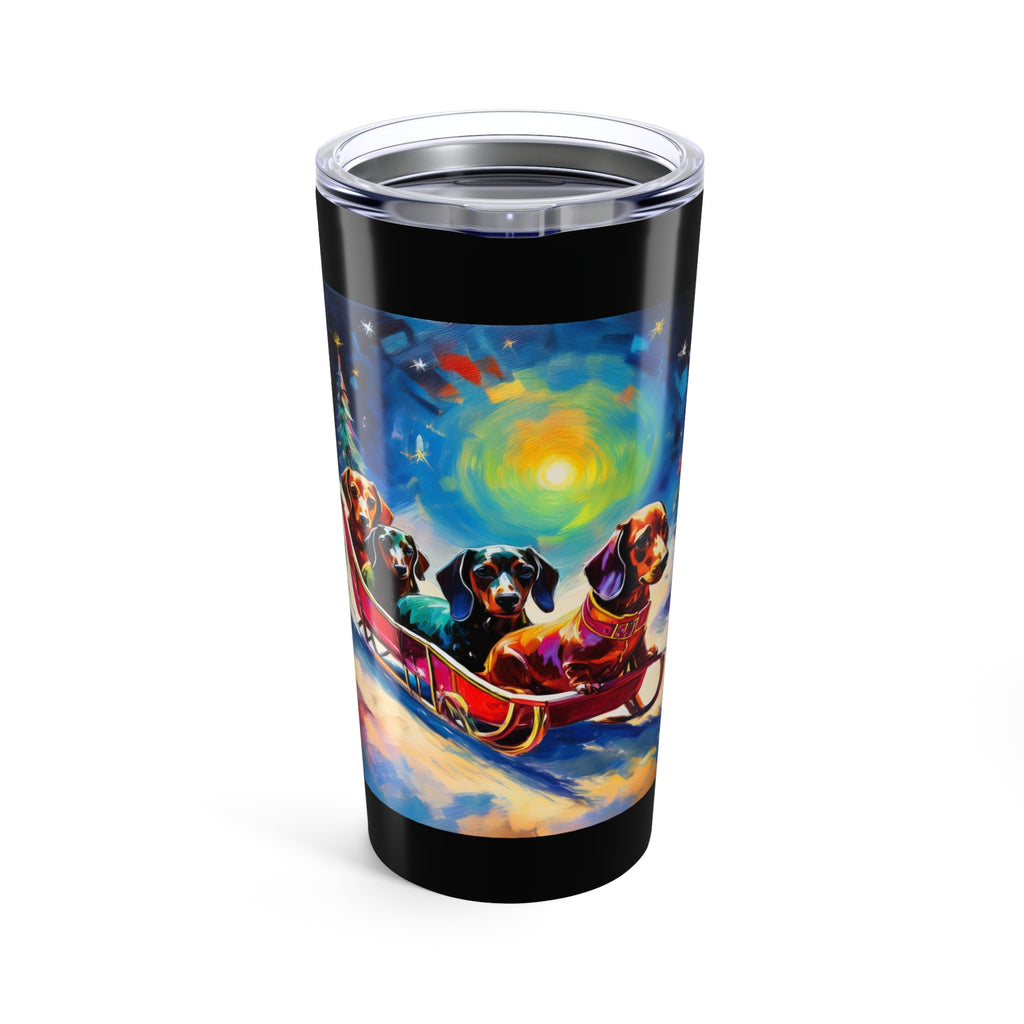 Dachshund Night Sleighride Tumbler 20oz