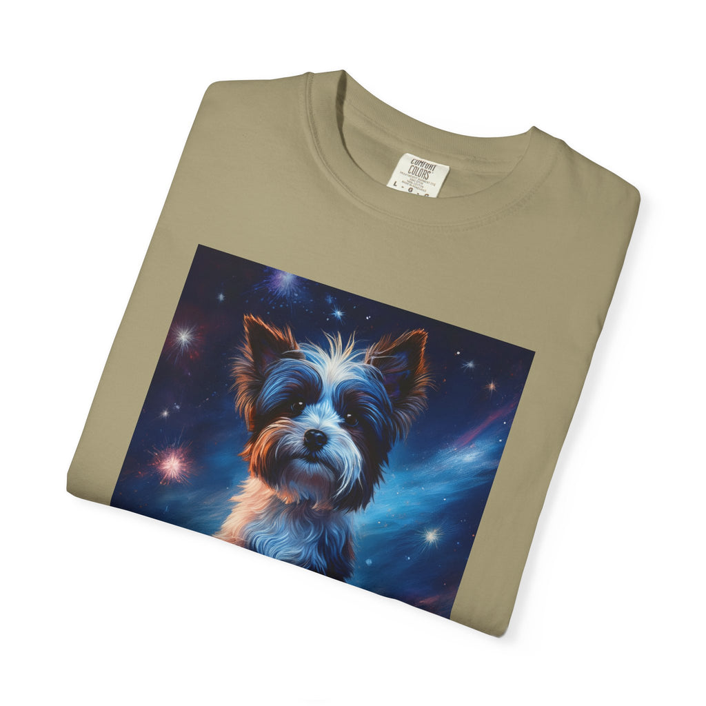 Biewer Terrier Stary Night Unisex Garment-Dyed T-shirt
