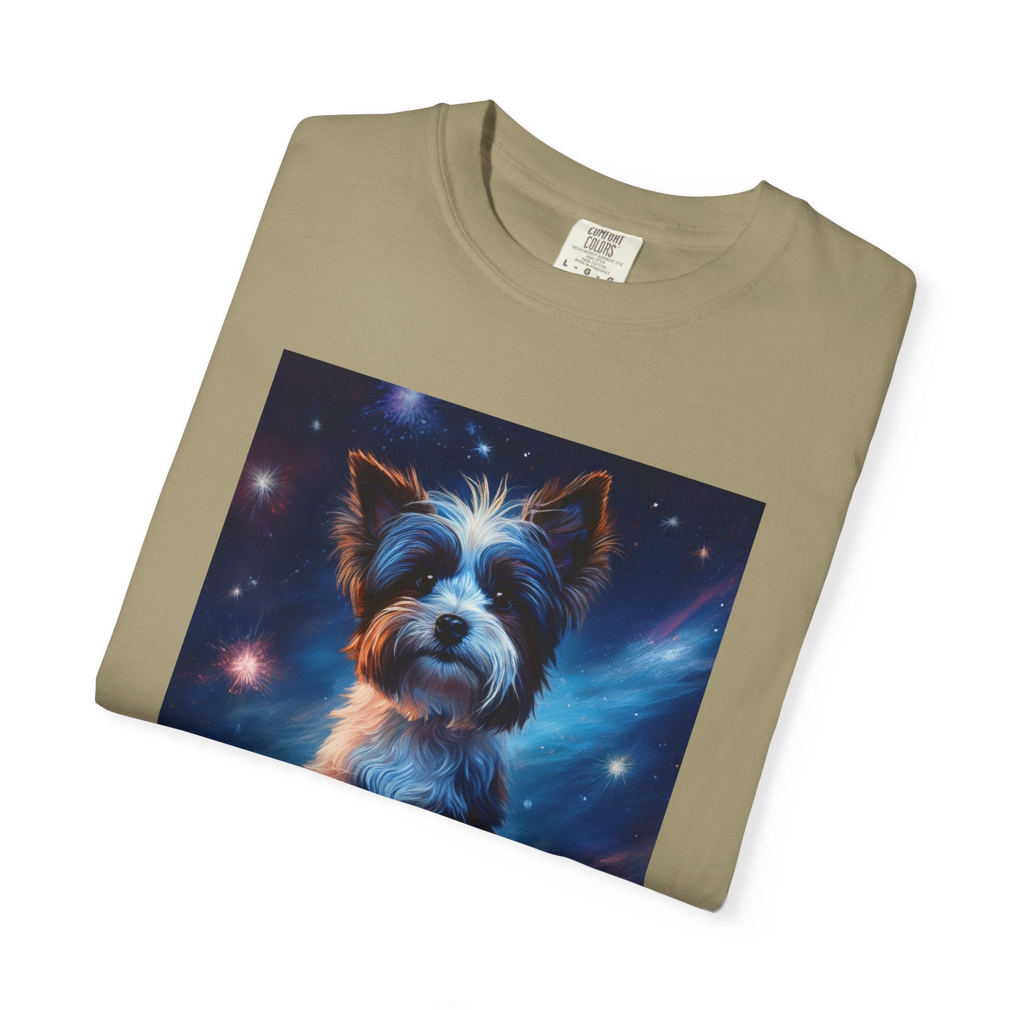 Biewer Terrier Stary Night Unisex Garment-Dyed T-shirt