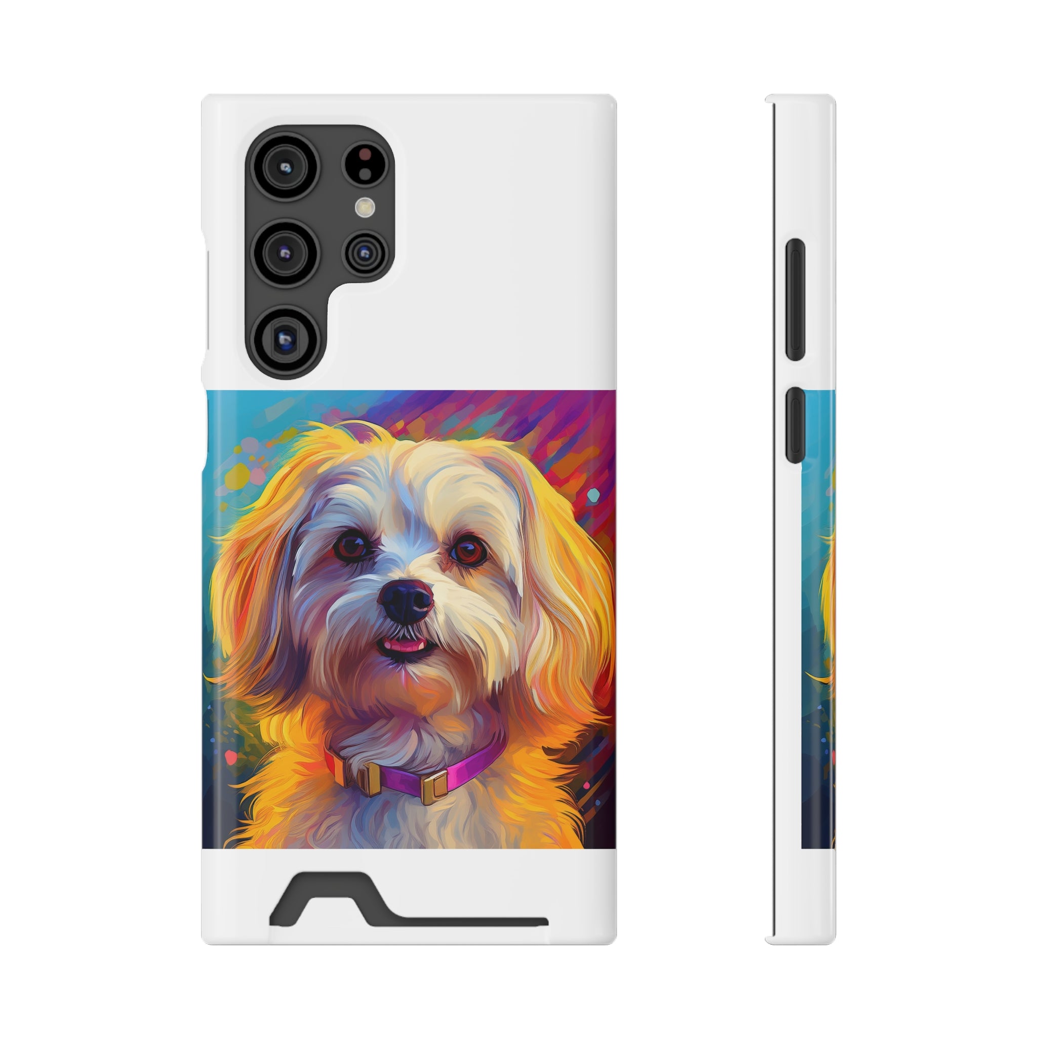 Havanese Phone Case with Card Holder