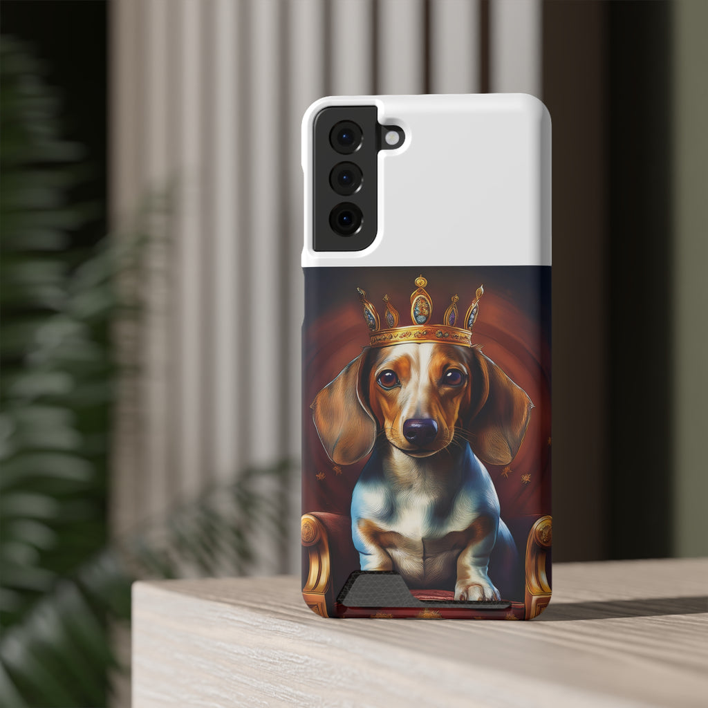 Dachshund Royal Phone Case with Card Holder