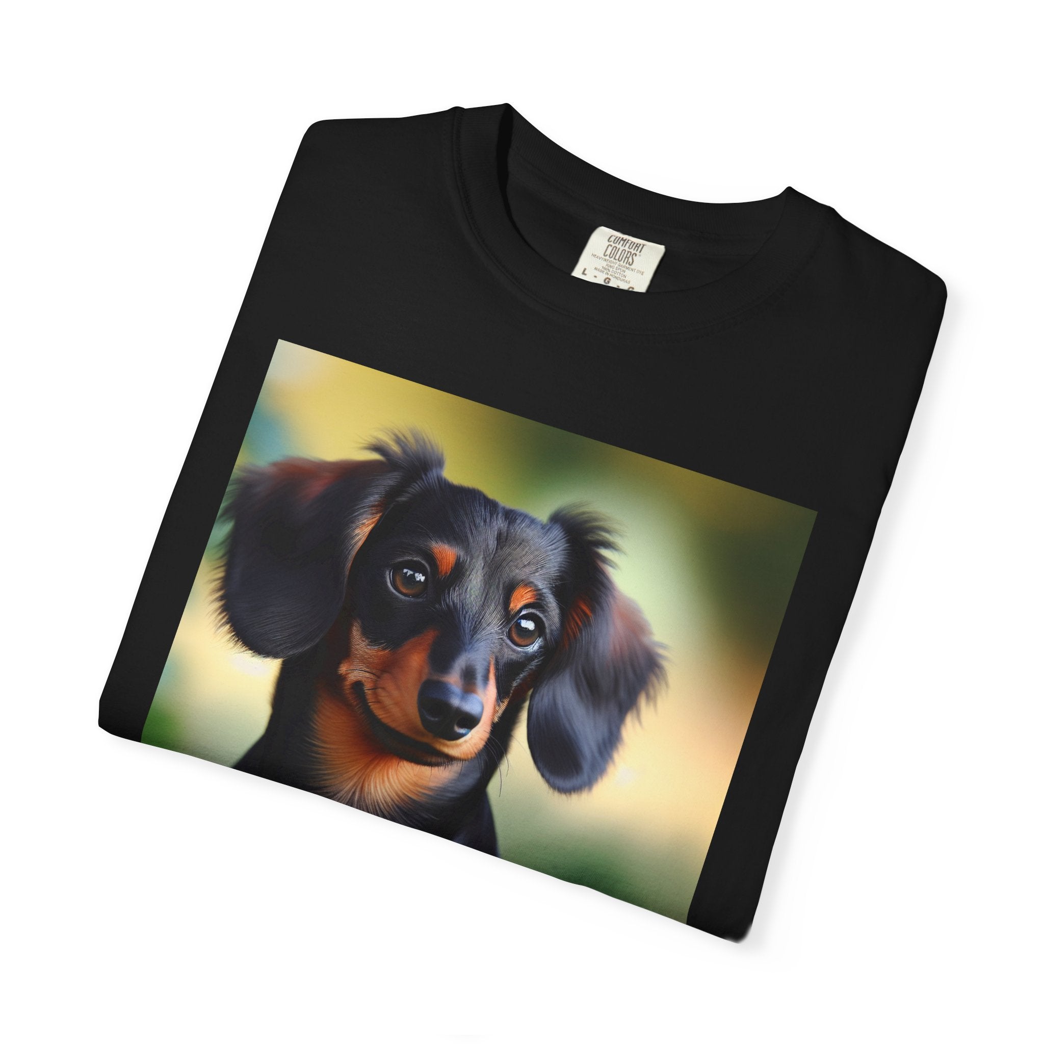 Black/Brown Dachshund Unisex Garment-Dyed T-shirt