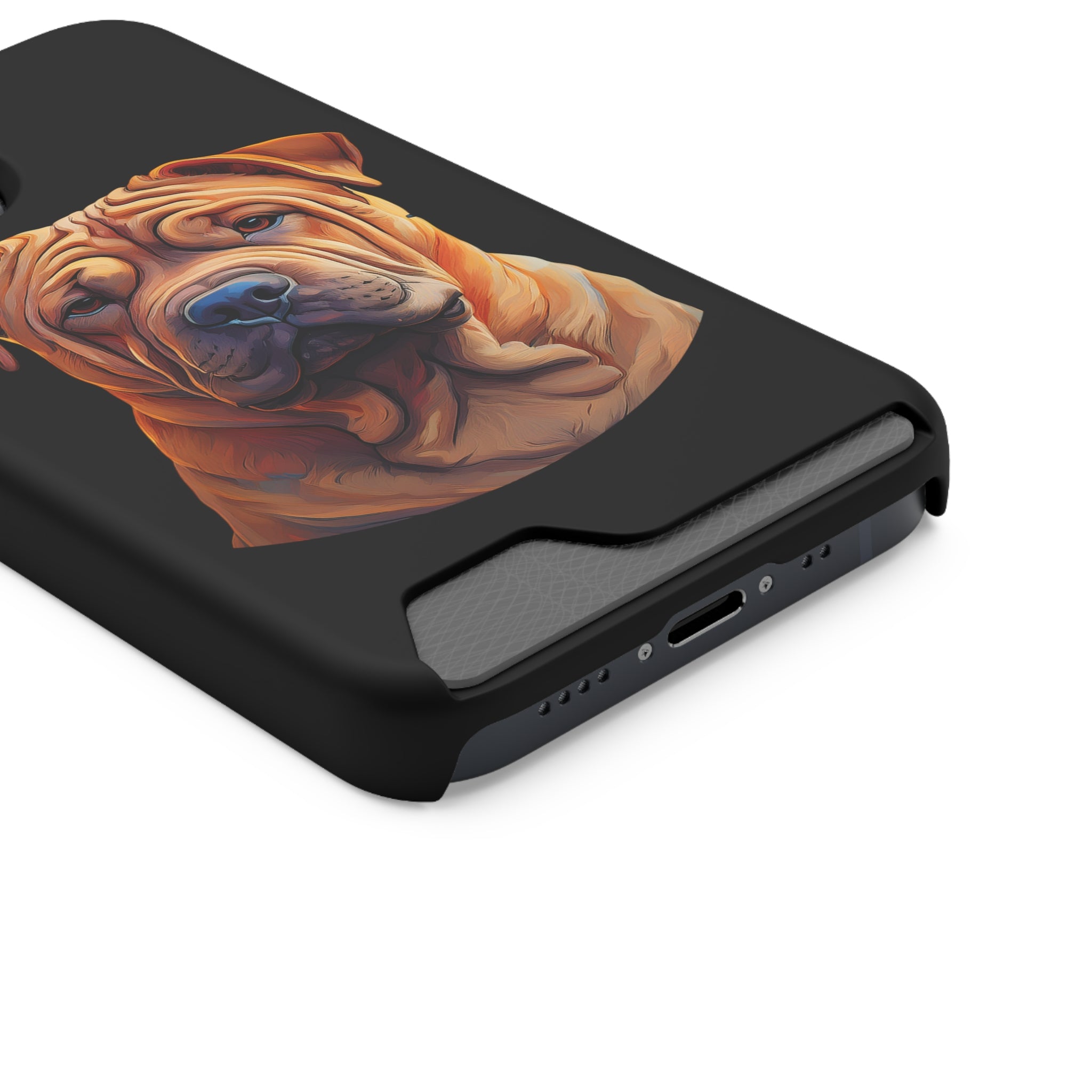Shar Pei Phone Case with Card Holder