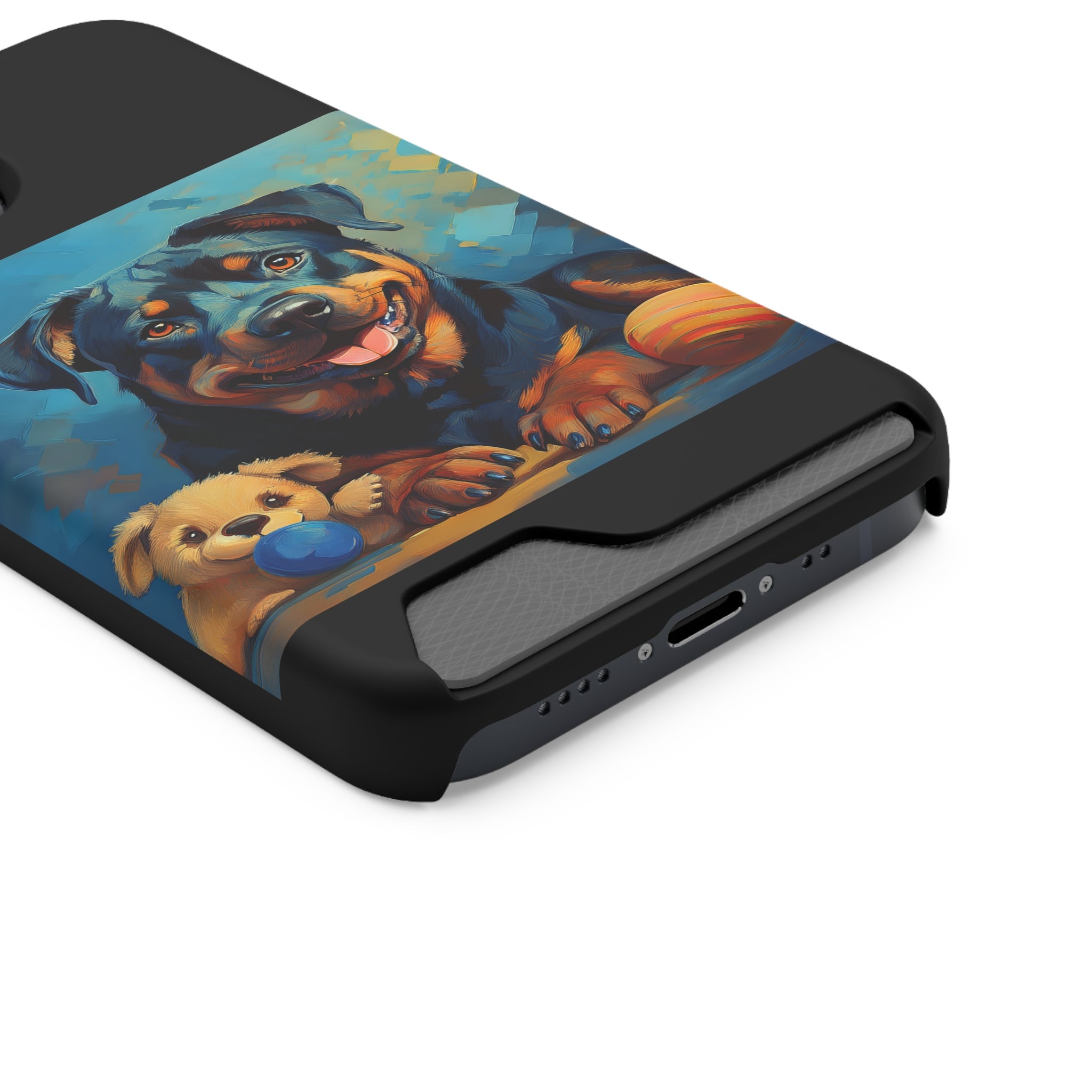 Rottweiler Phone Case with Card Holder