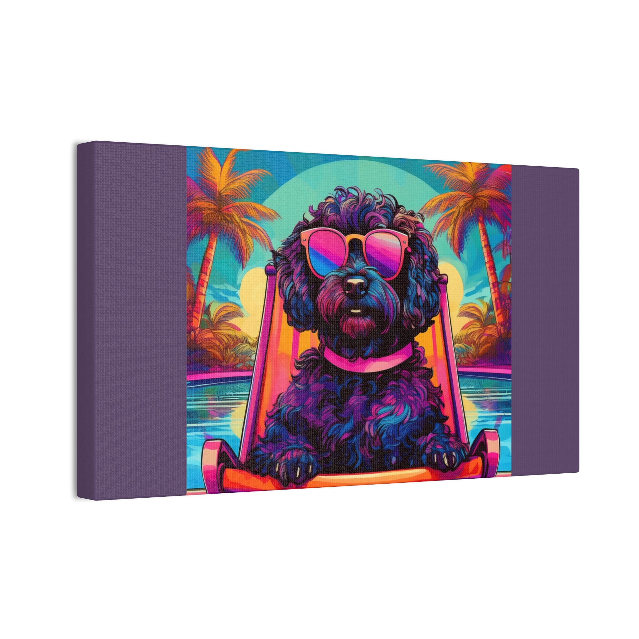 Doodle Poolside Canvas Painting