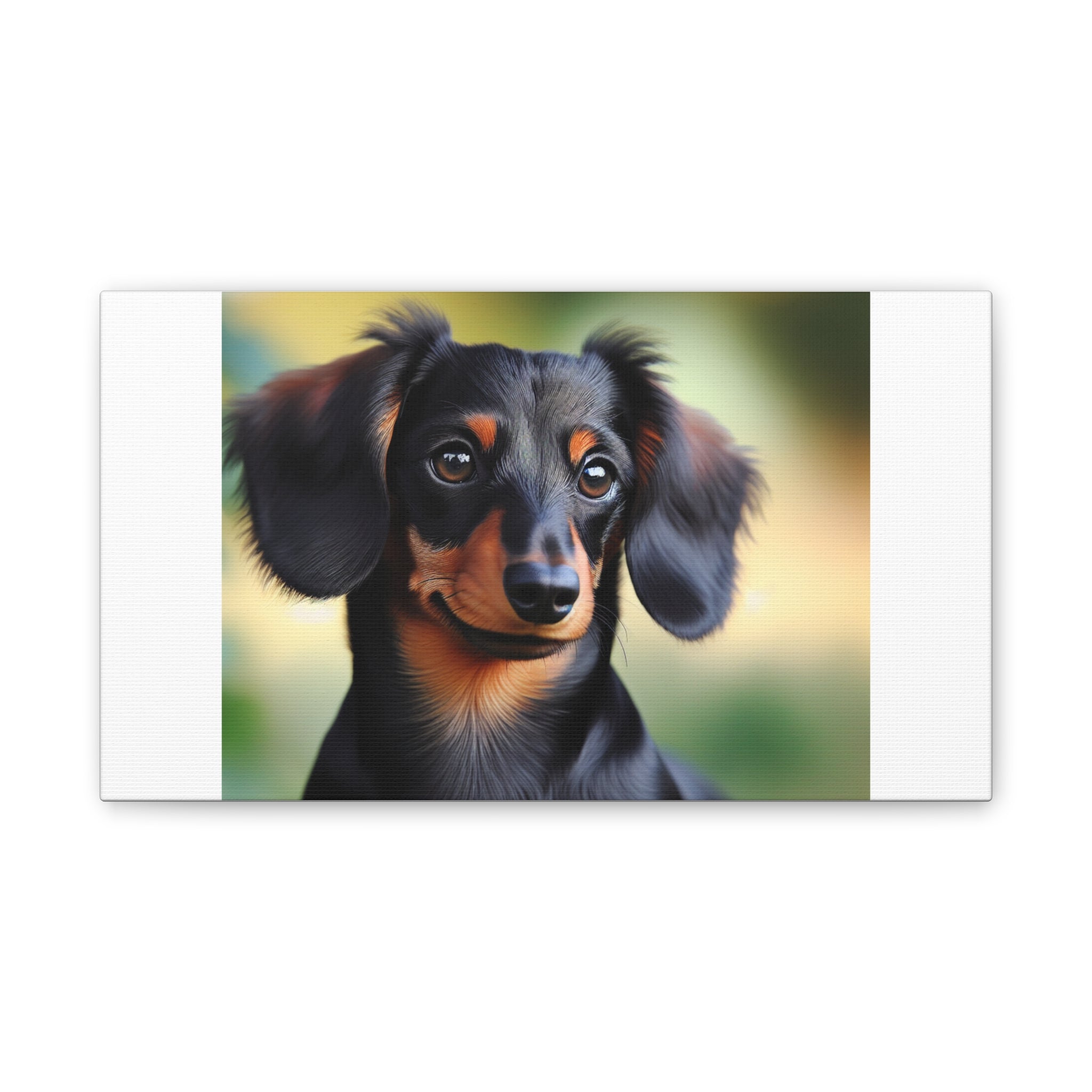 Black/Brown Dachshund Canvas Stretched, 0.75"