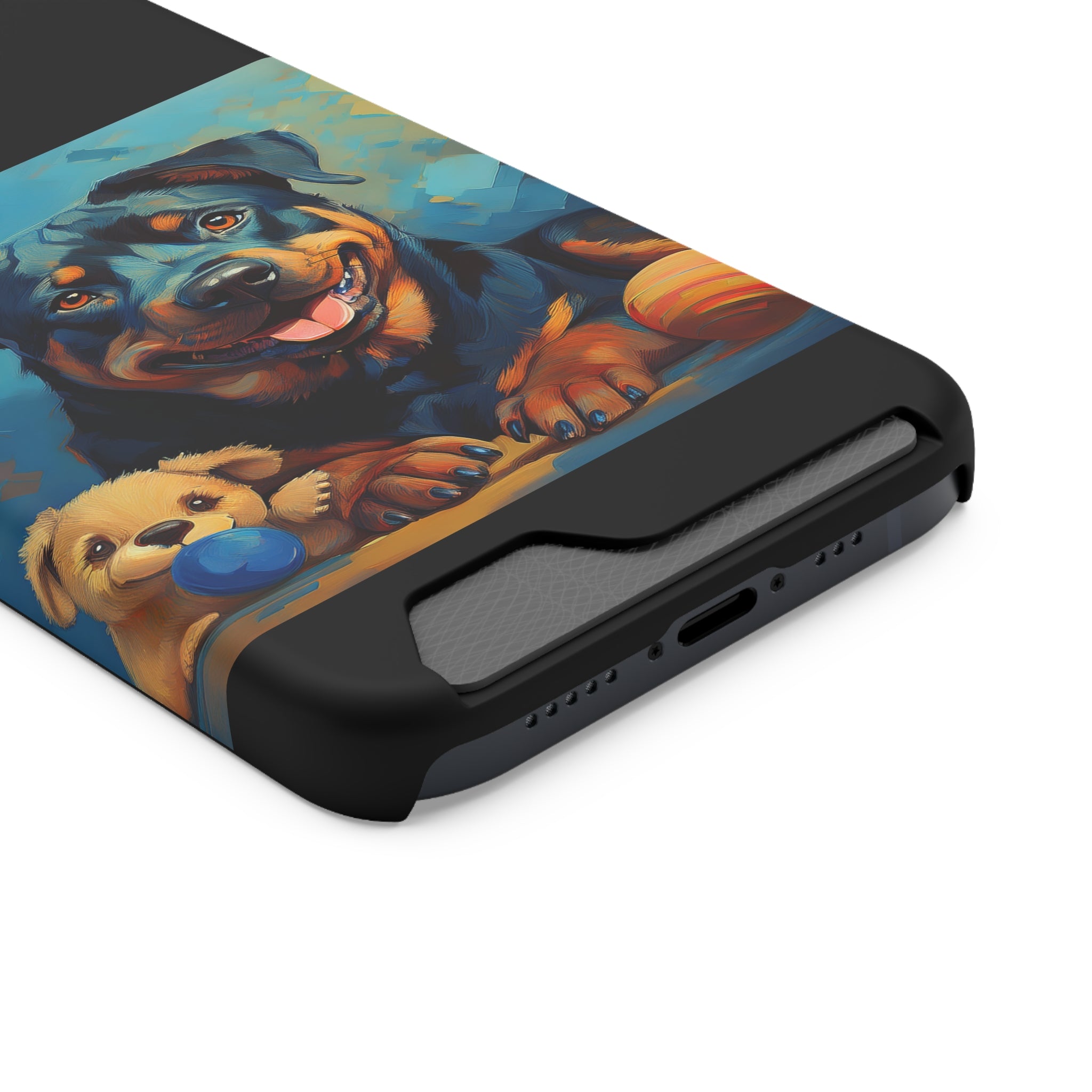 Rottweiler Phone Case with Card Holder