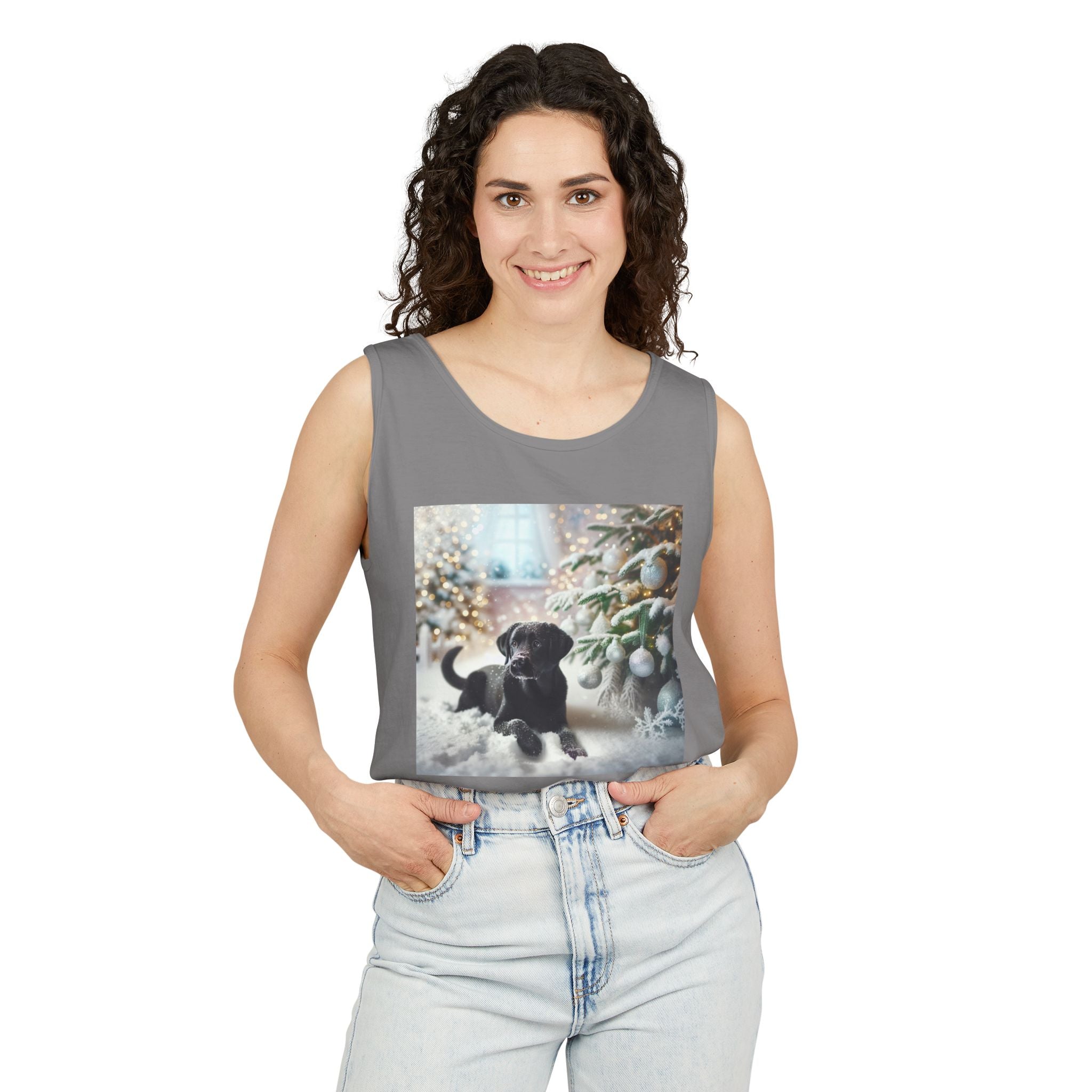 Black Lab Puppy Holiday Unisex Tank Top