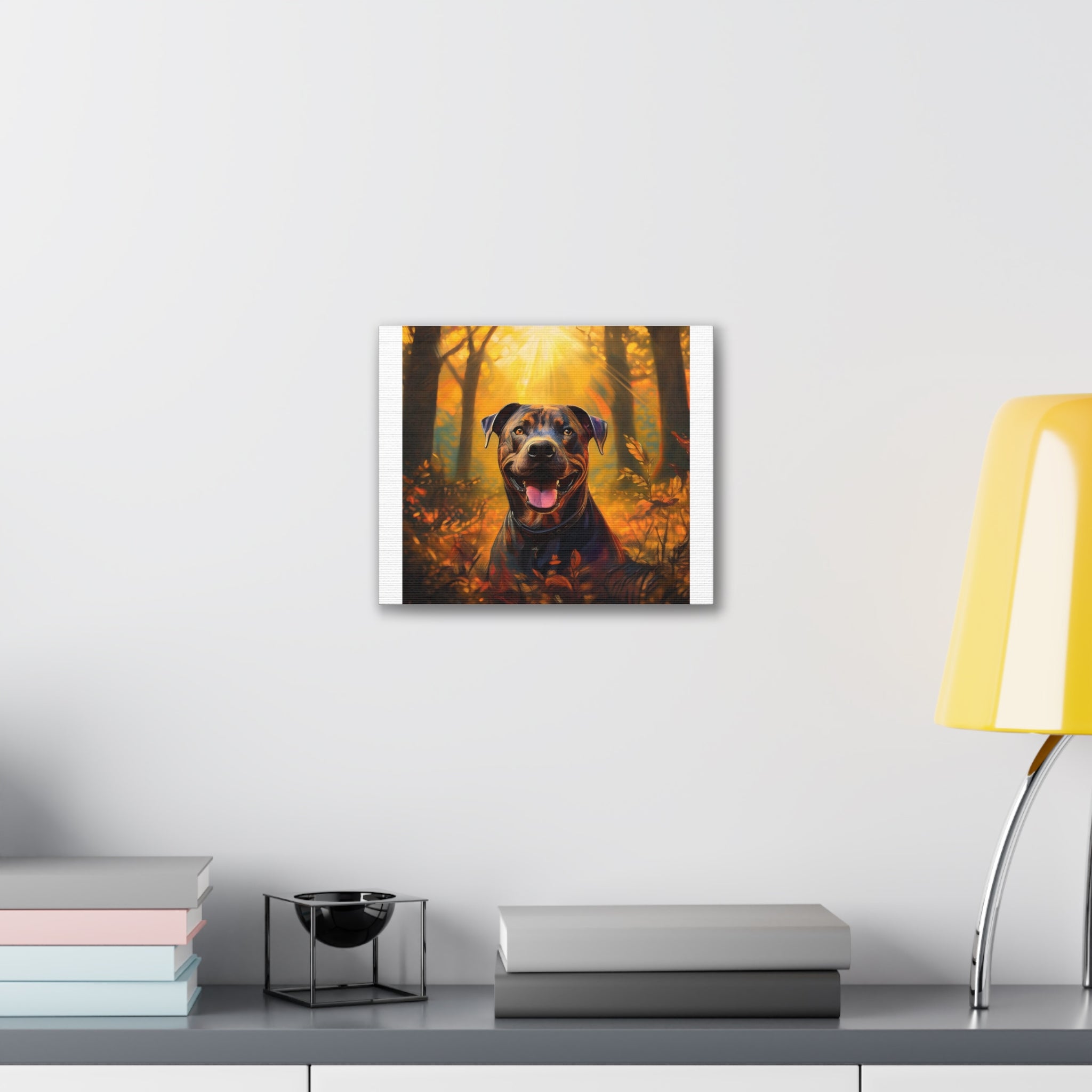 Pit Bull Brindle Autumn Stretched, 0.75"