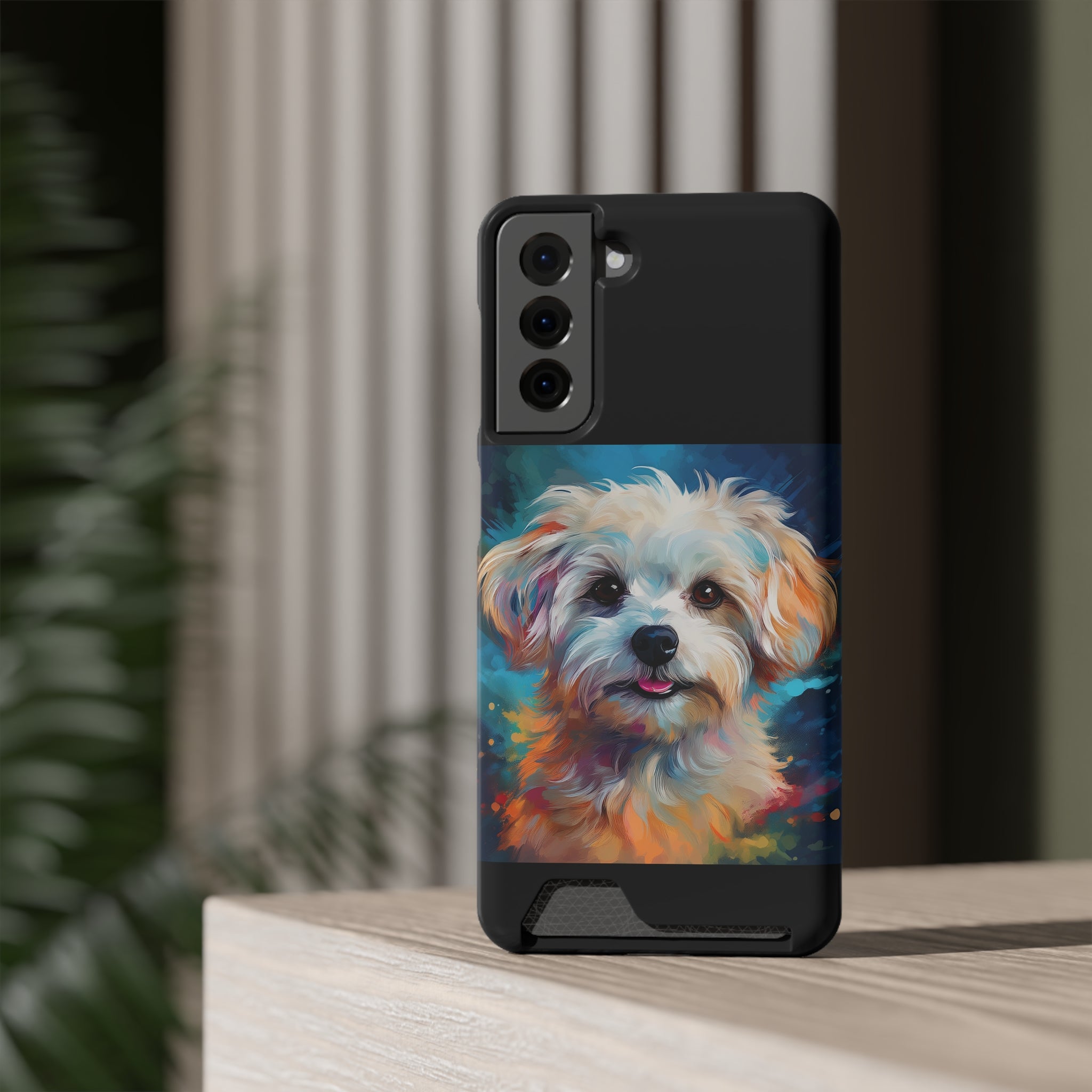 Maltese Phone Case with Card Holder