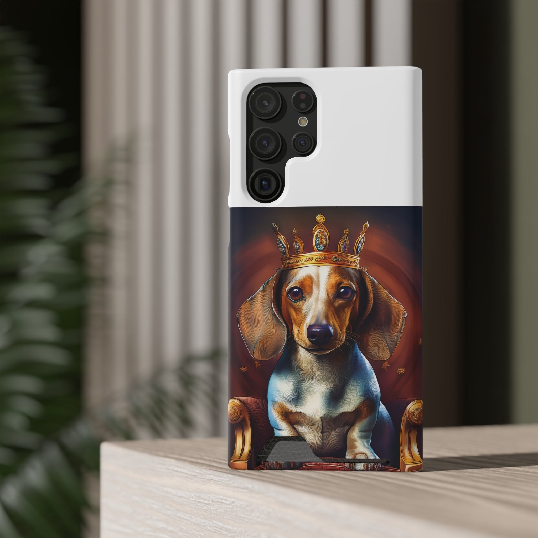 Dachshund Royal Phone Case with Card Holder