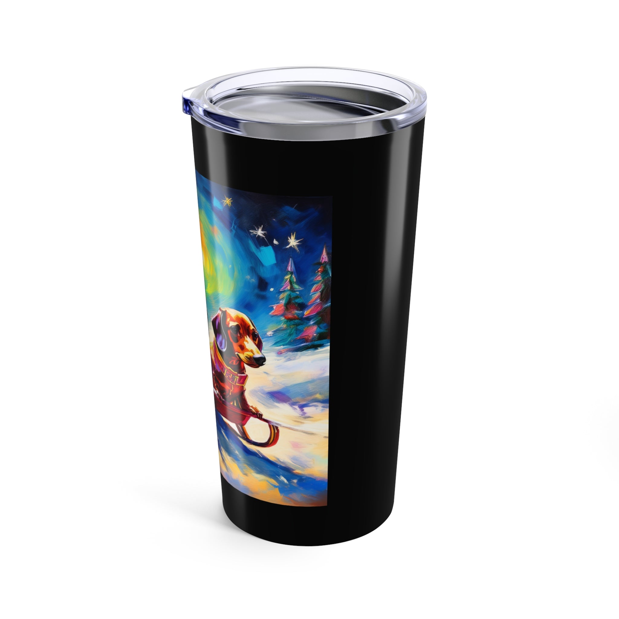 Dachshund Night Sleighride Tumbler 20oz