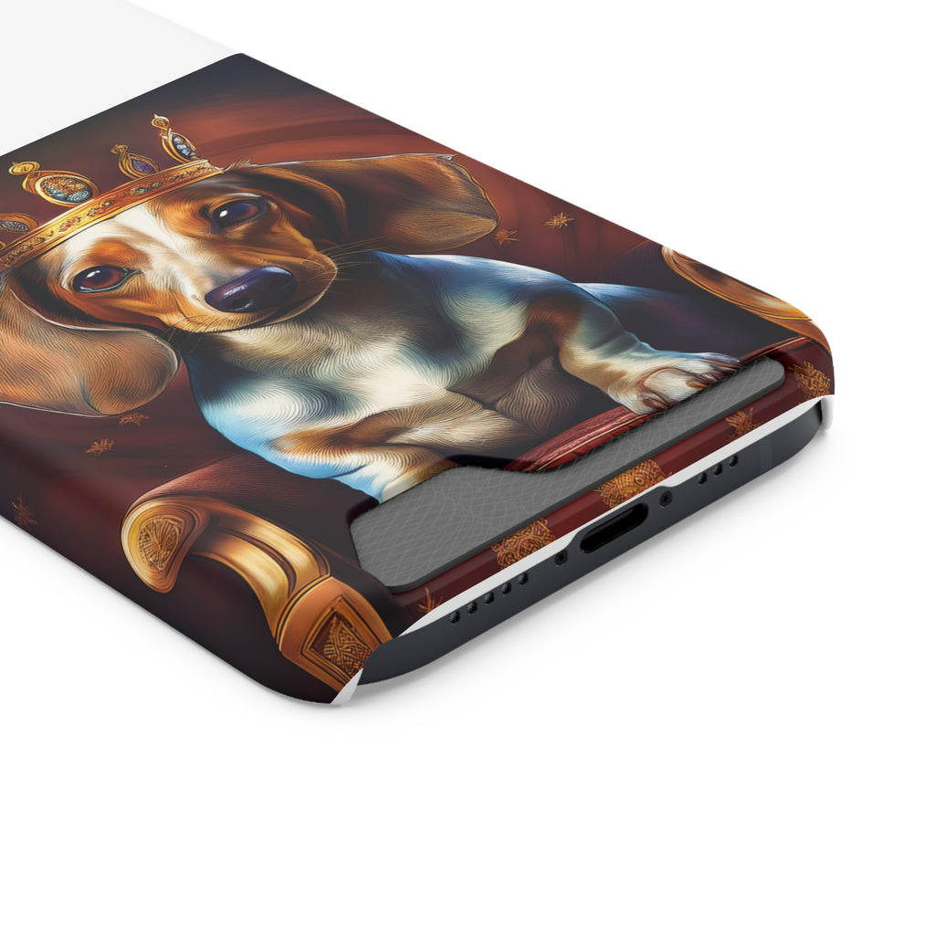 Dachshund Royal Phone Case with Card Holder