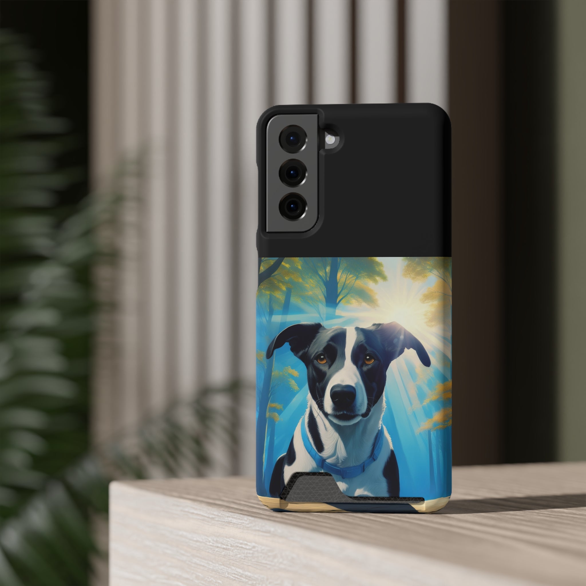 Coonhound Forest Phone Case with Card Holder