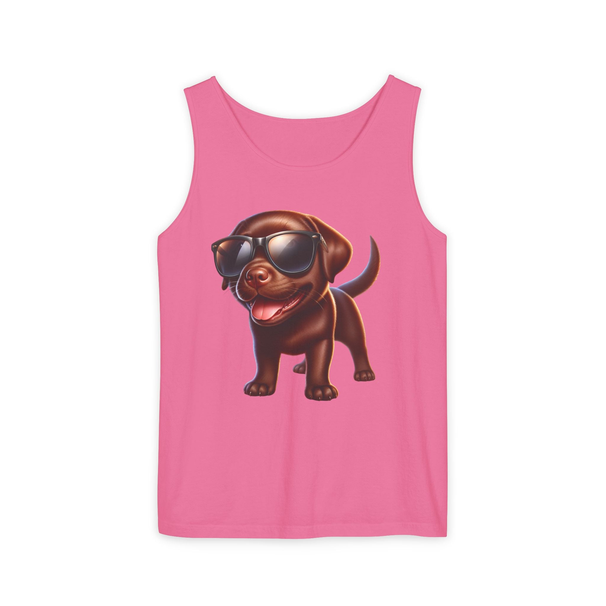 Chocolate Lab w/ sunglasses Unisex Tank Top