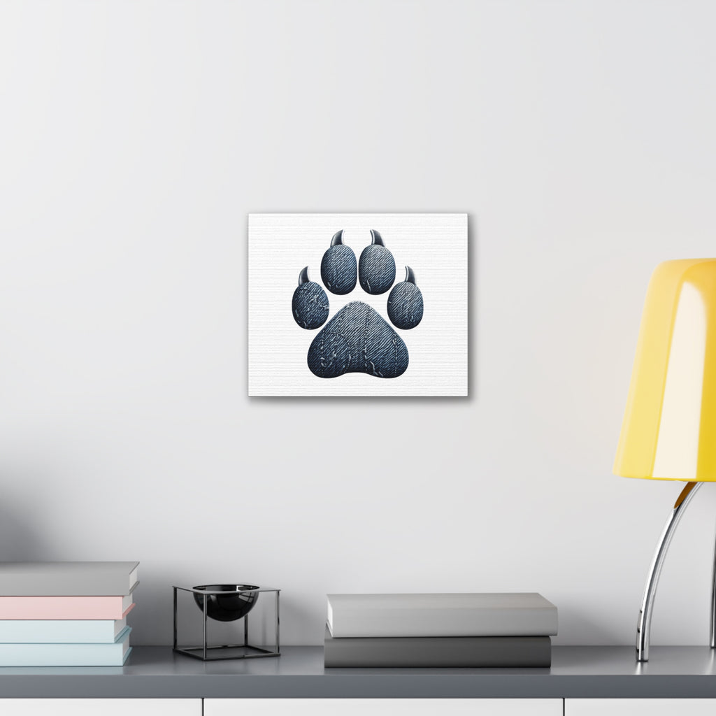 Denim Paw Canvas Stretched, 0.75"