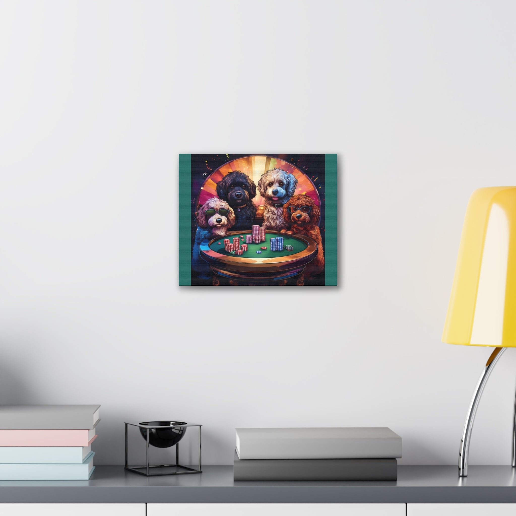 Doodle Poker Game Canvas Painting