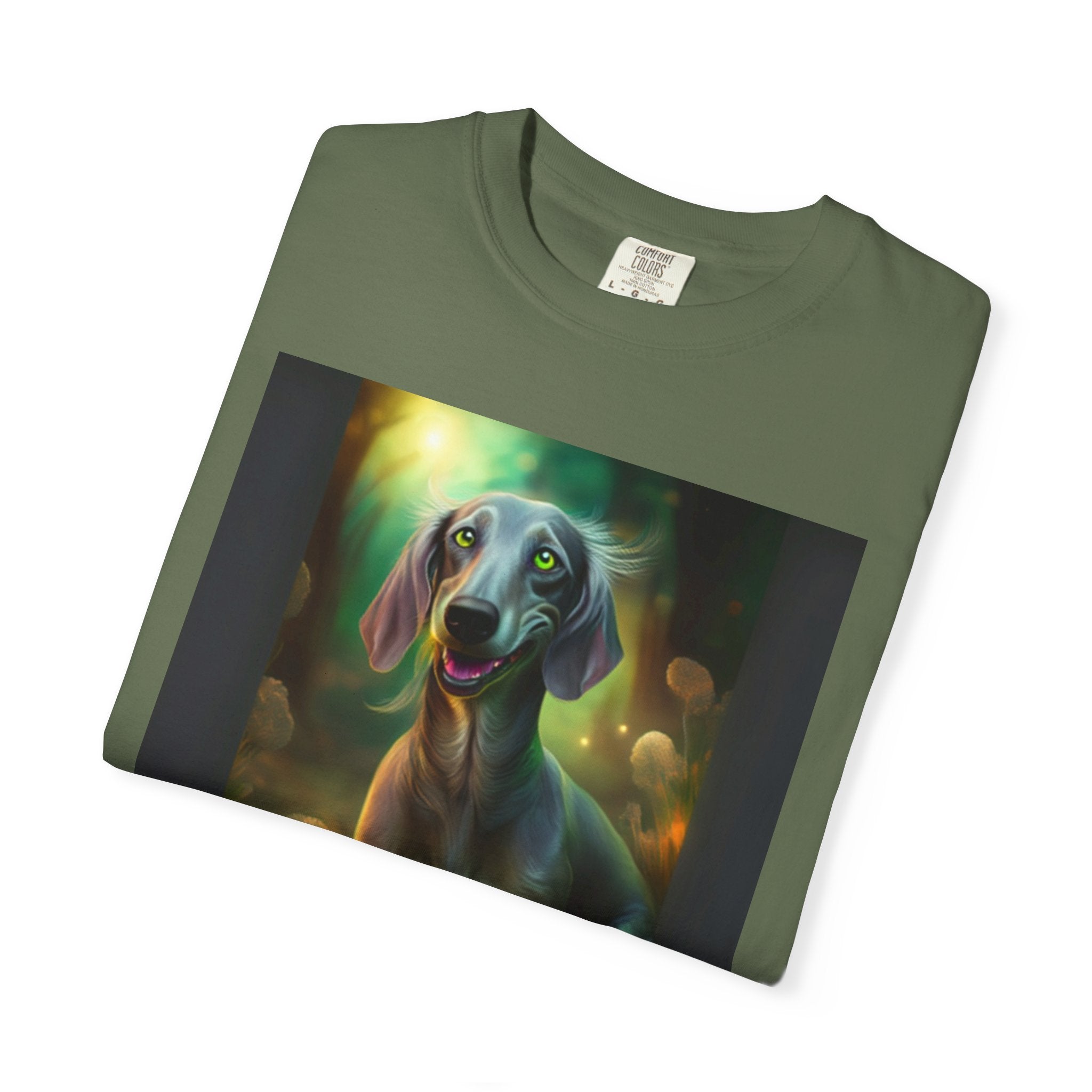 Silver Grey Dachshund Unisex Garment-Dyed T-shirt