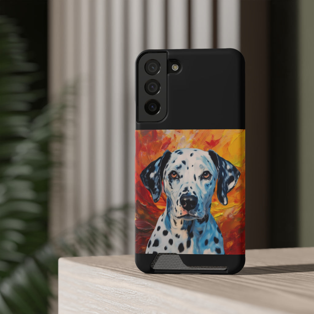 Dalmation Phone Case with Card Holder