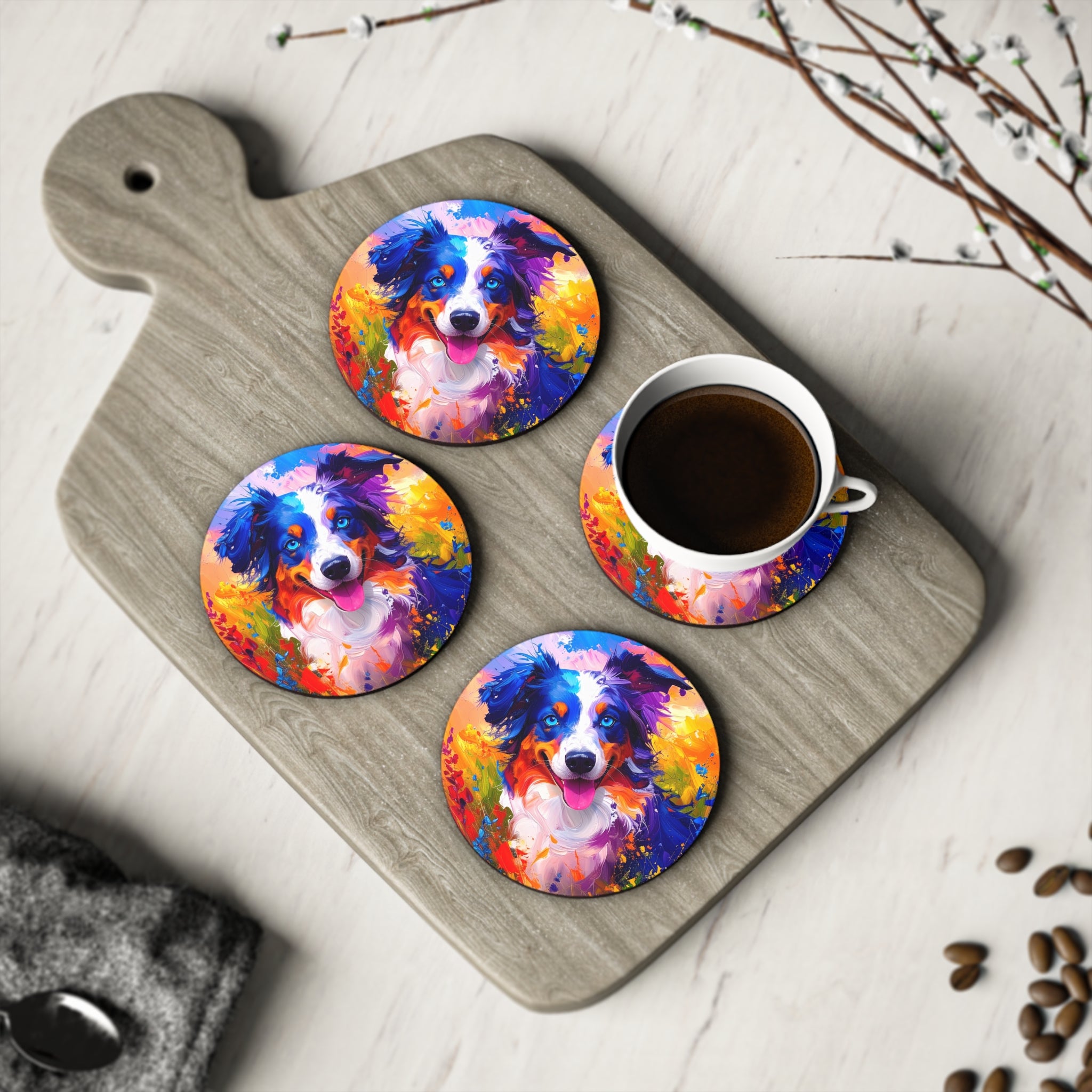 Aussie Shepherd Coasters