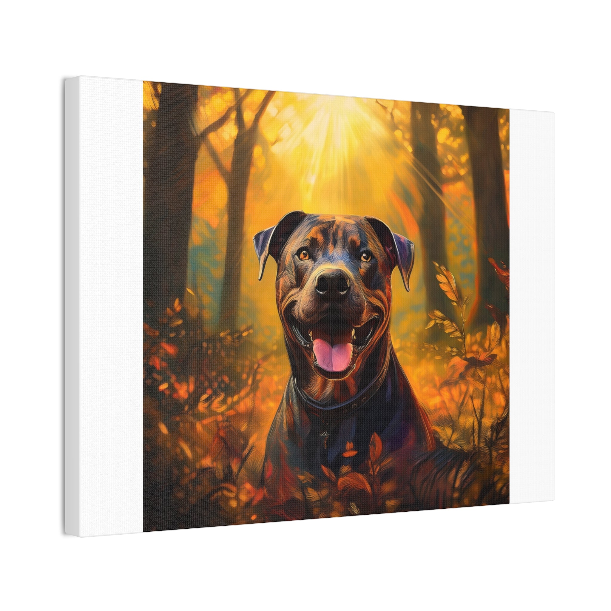 Pit Bull Brindle Autumn Stretched, 0.75"
