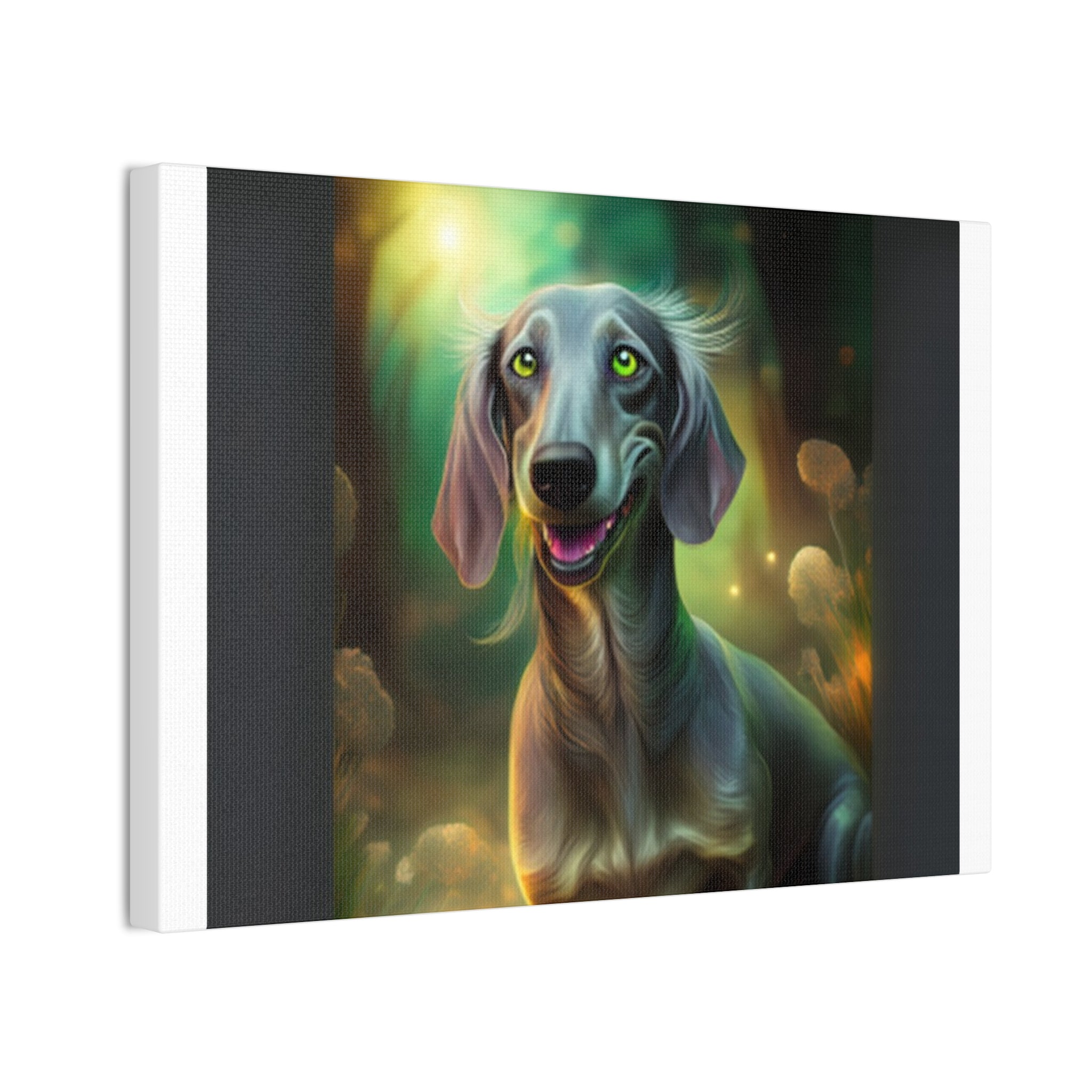 Silver Grey Dachshund Canvas Stretched, 0.75"