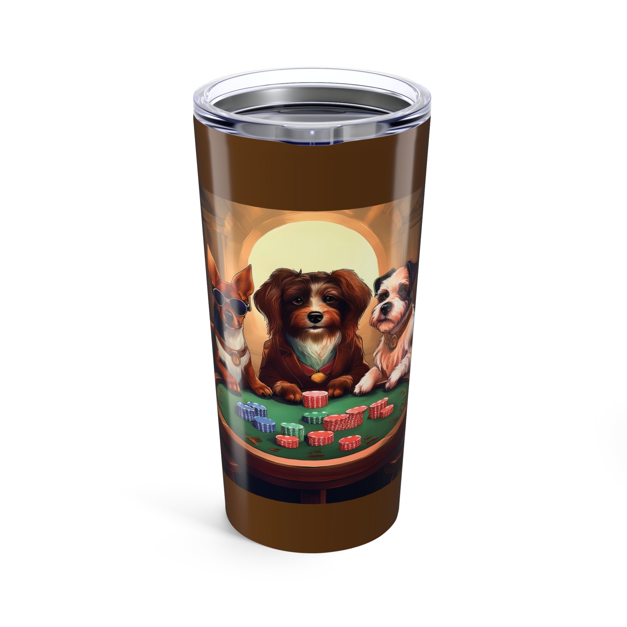 Puppy Poker Tumbler 20oz