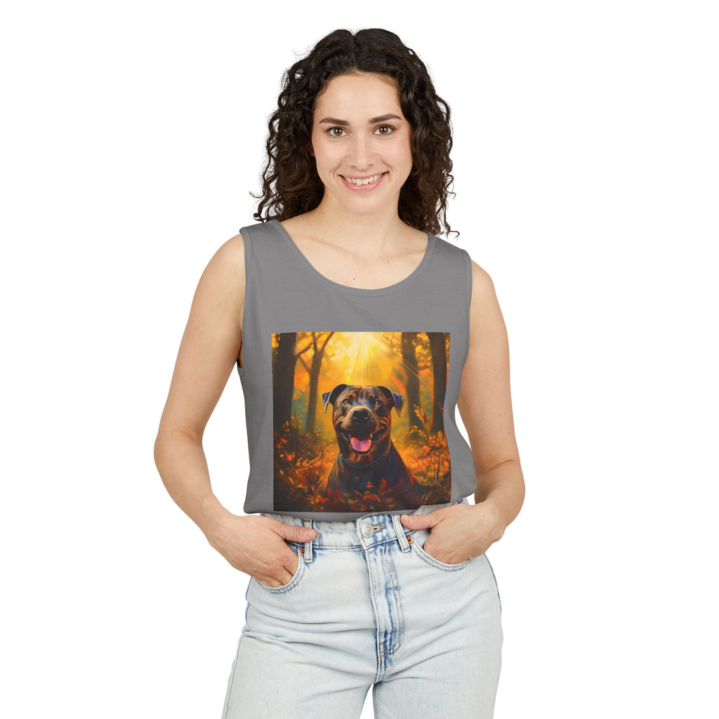 Pit Bull Brindle Autumn Unisex Tank Top