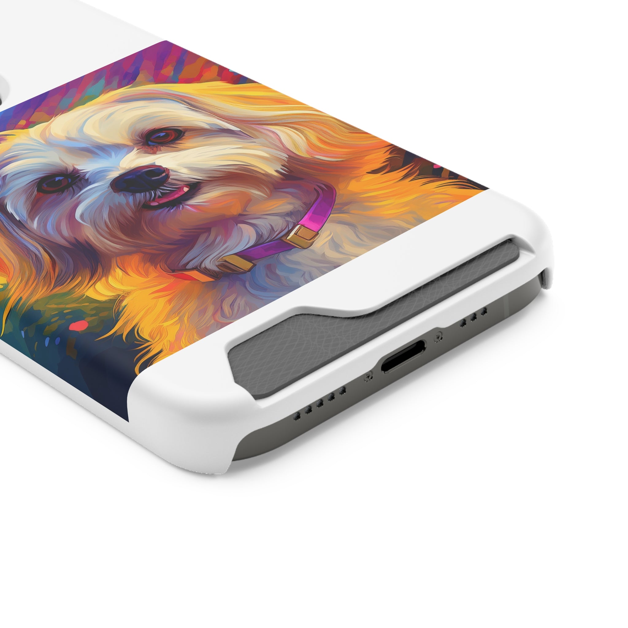 Havanese Phone Case with Card Holder