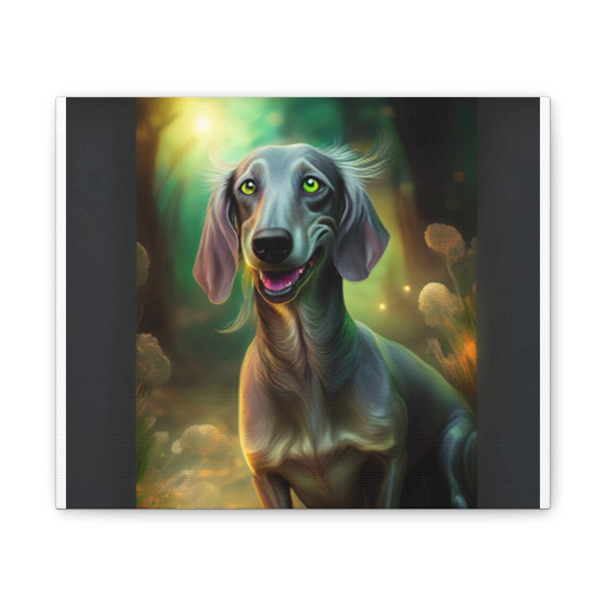 Silver Grey Dachshund Canvas Stretched, 0.75"
