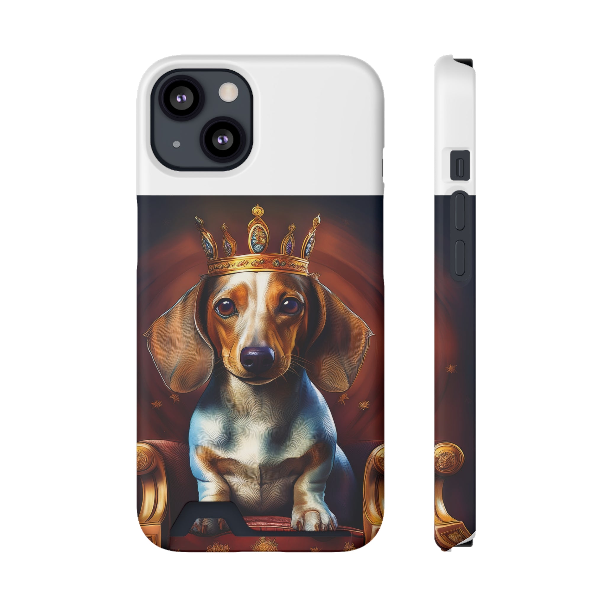 Dachshund Royal Phone Case with Card Holder