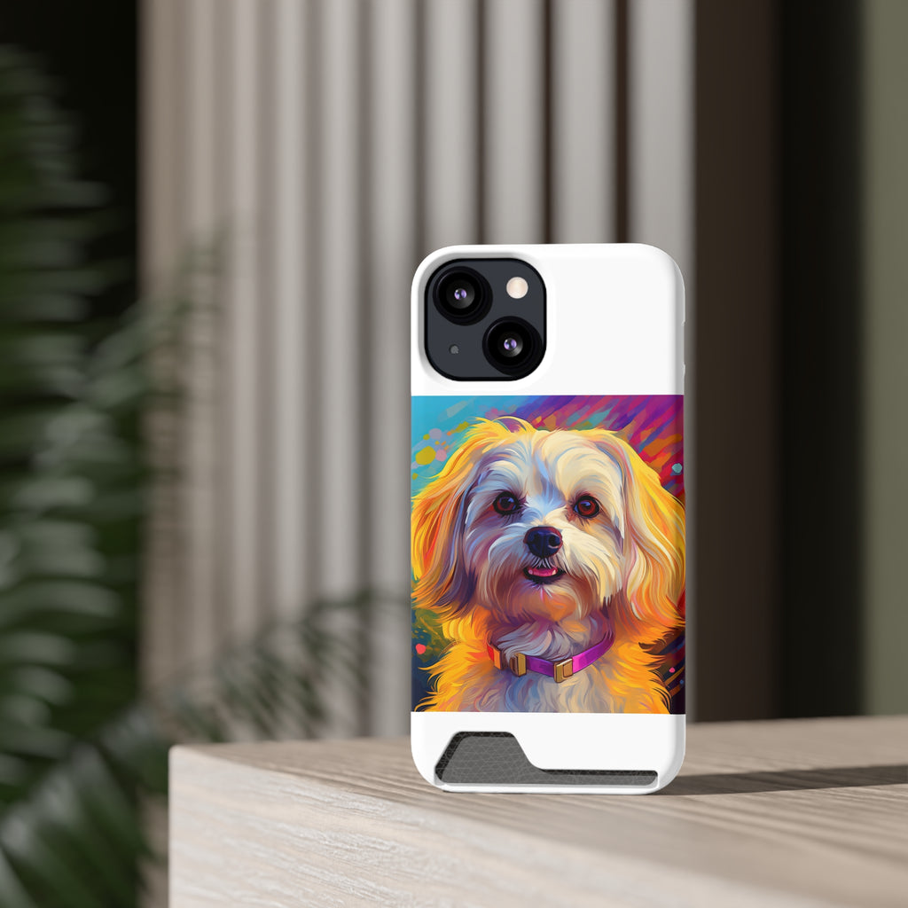 Havanese Phone Case with Card Holder