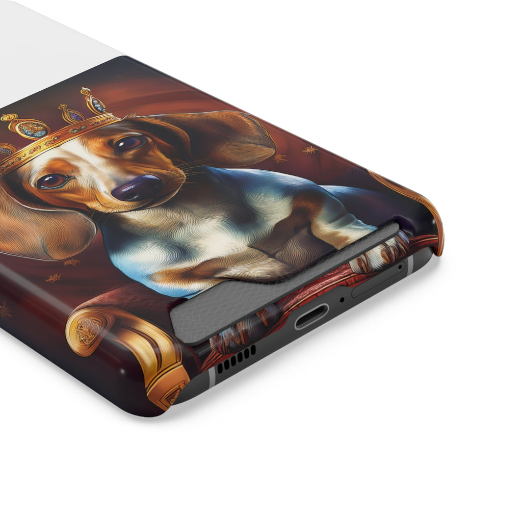 Dachshund Royal Phone Case with Card Holder