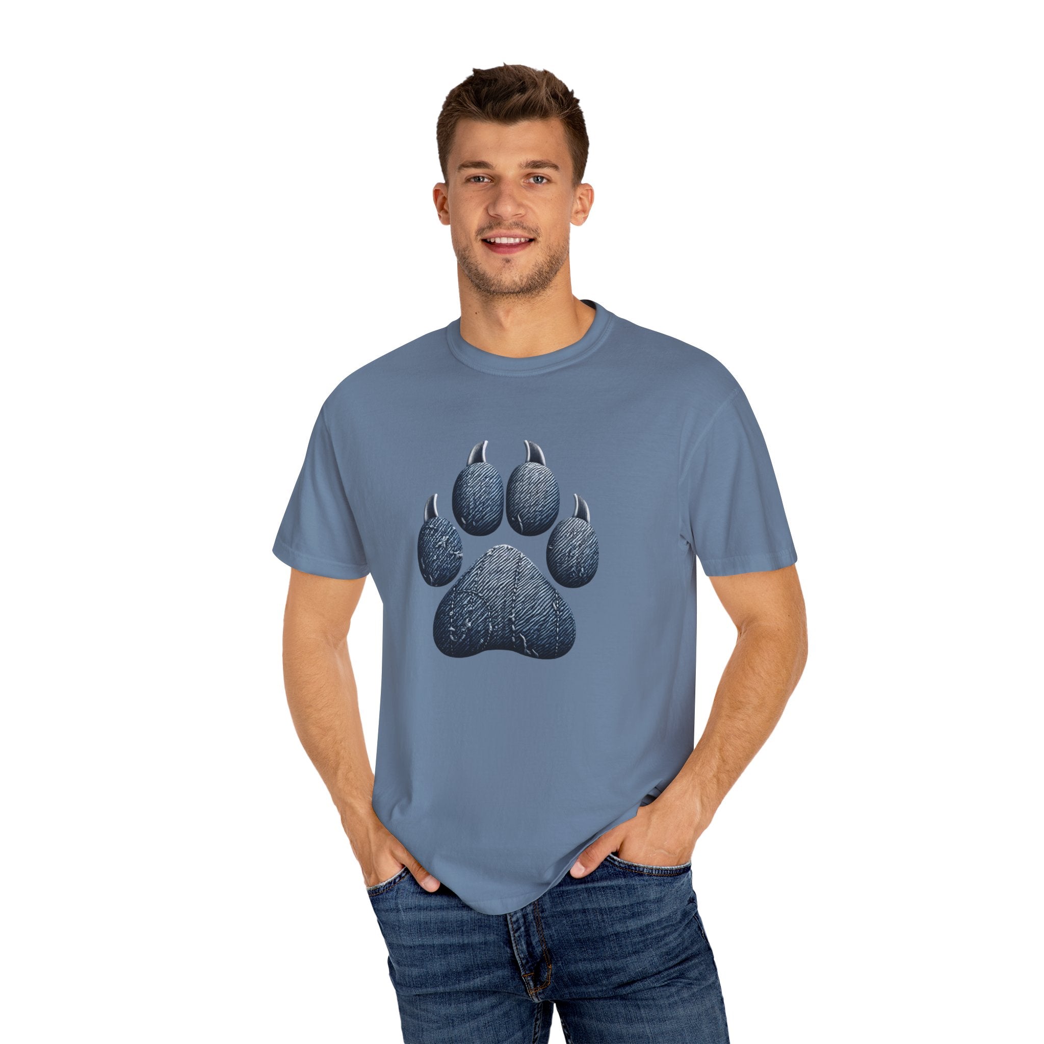 Denim Paw Unisex Garment-Dyed T-shirt