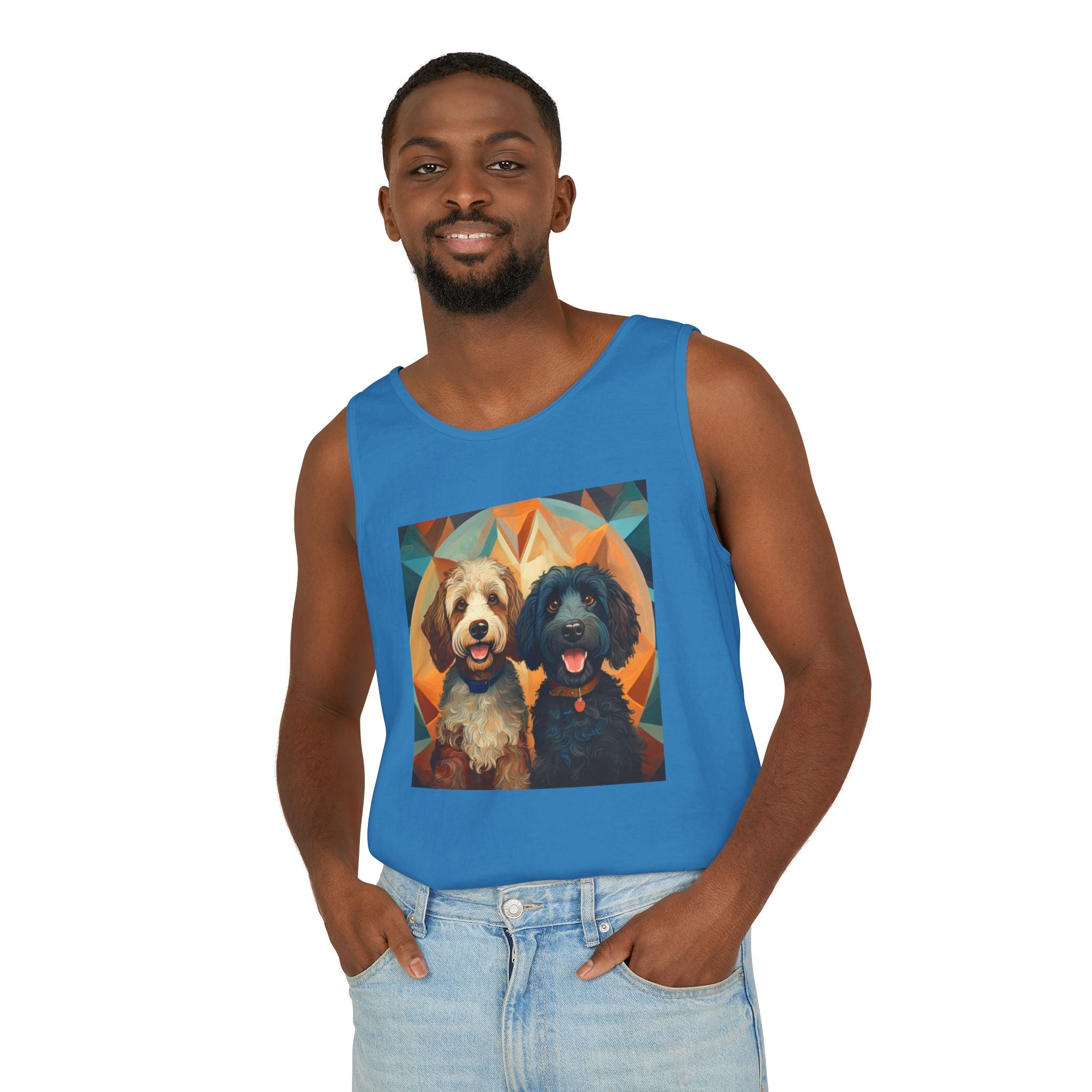 Doodles, Black & Tan Tank Top