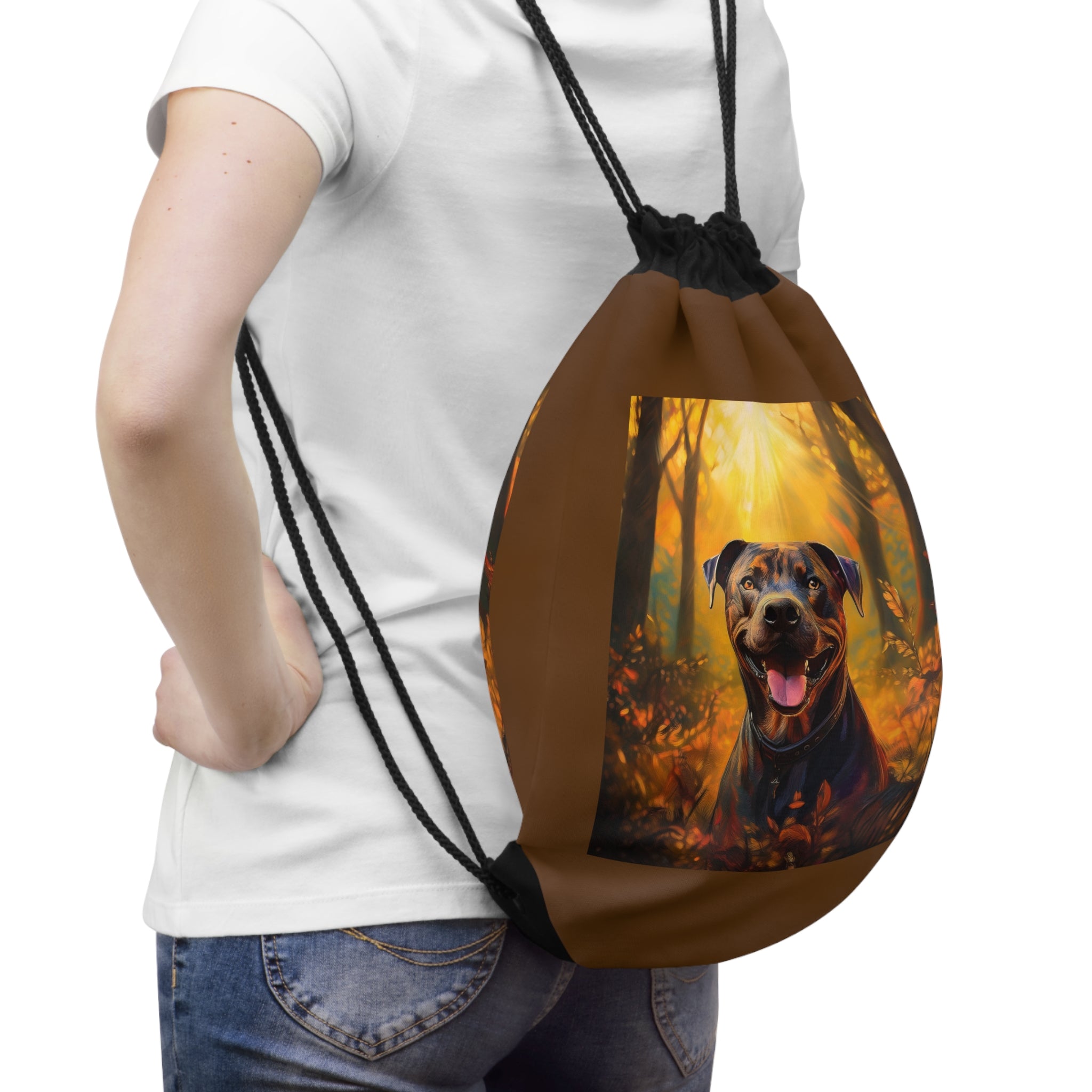 Pitbull Autumn Drawstring Bag