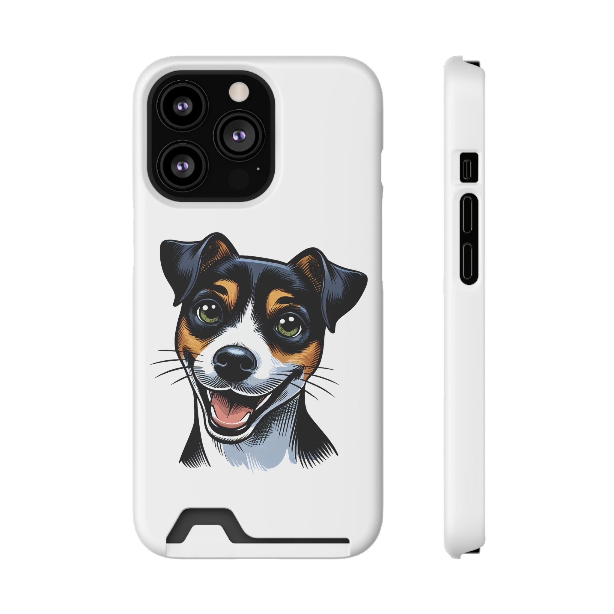 Jack Russel Phone Case with Card Holder