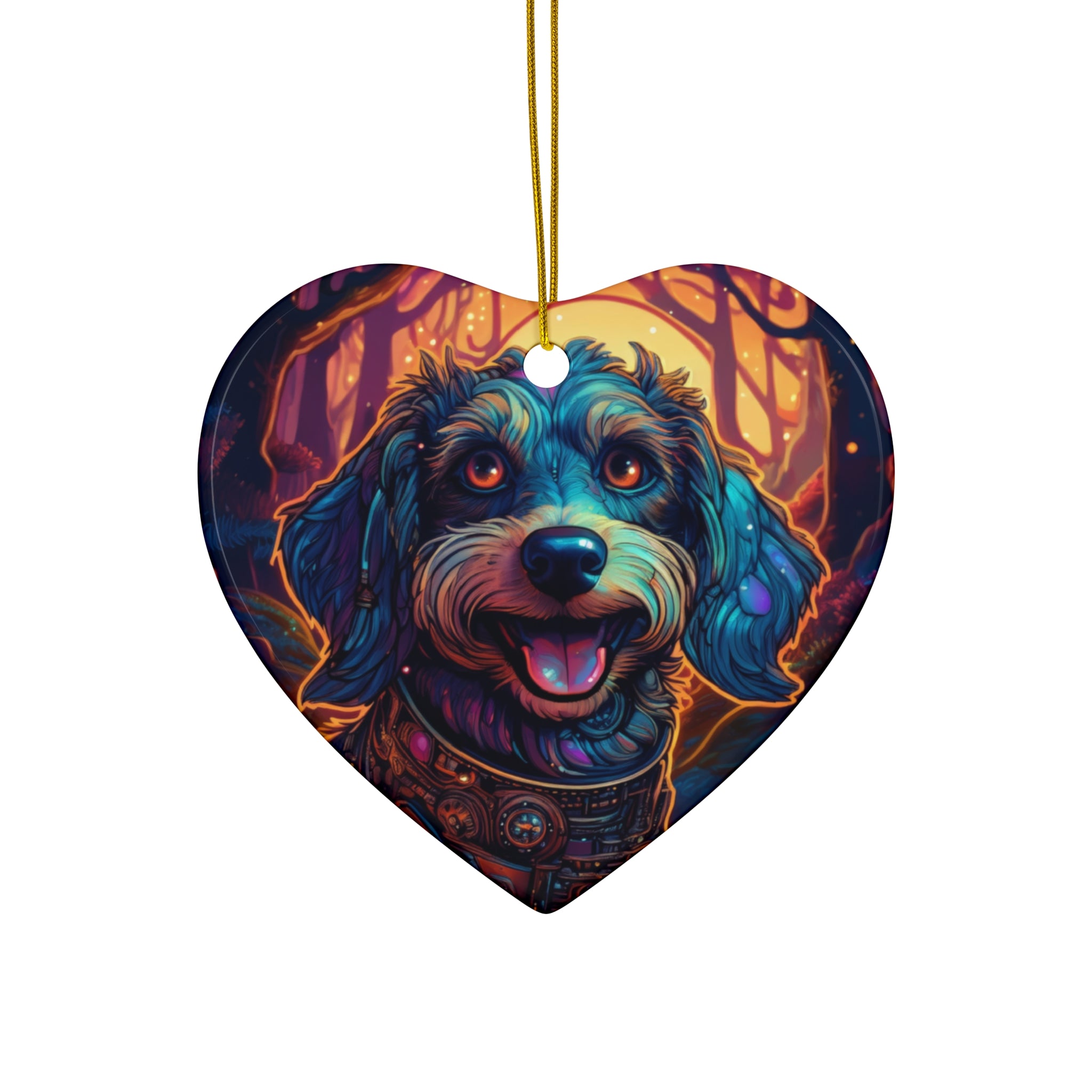Steampunk Dachshund Ceramic Ornament