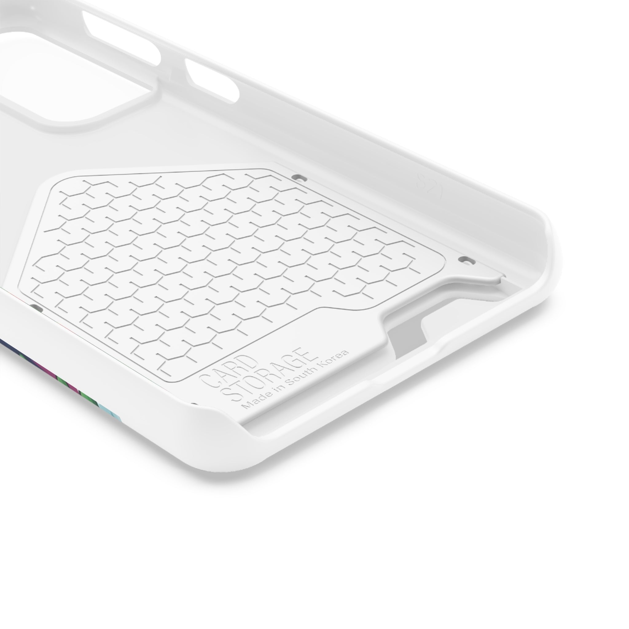 White Corgi Holiday Phone Case with Card Holder