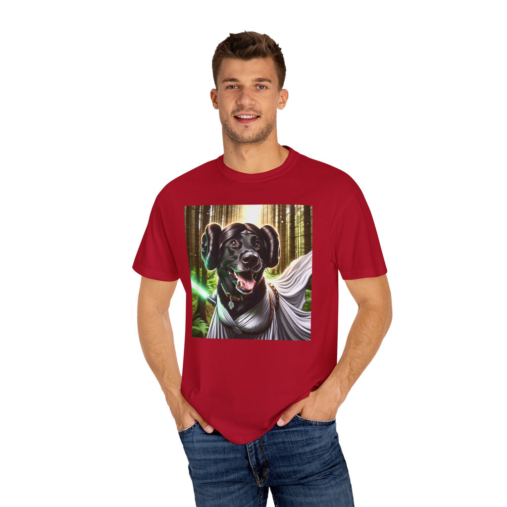 Black Lab Galaxy Princess Unisex Garment-Dyed T-shirt