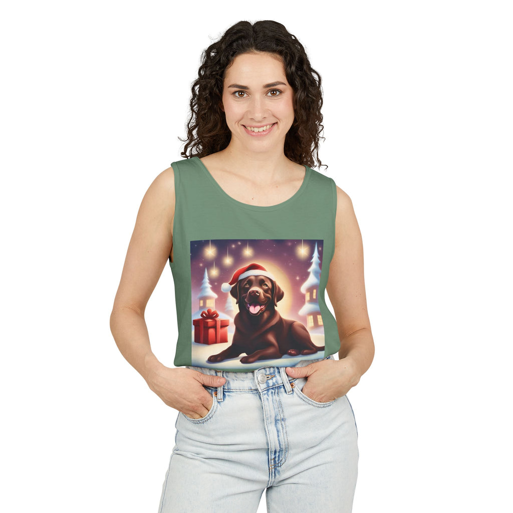 Chocolate Lab Holiday Unisex Tank Top