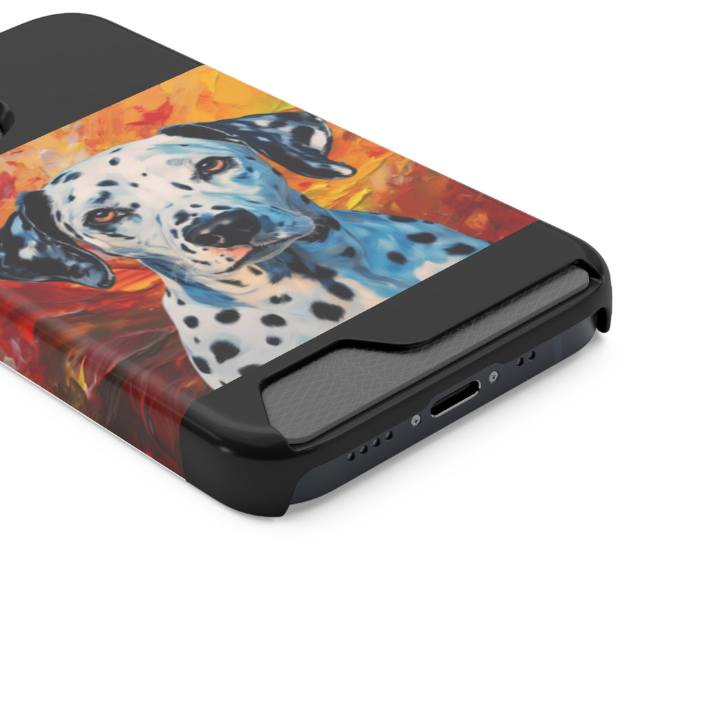 Dalmation Phone Case with Card Holder