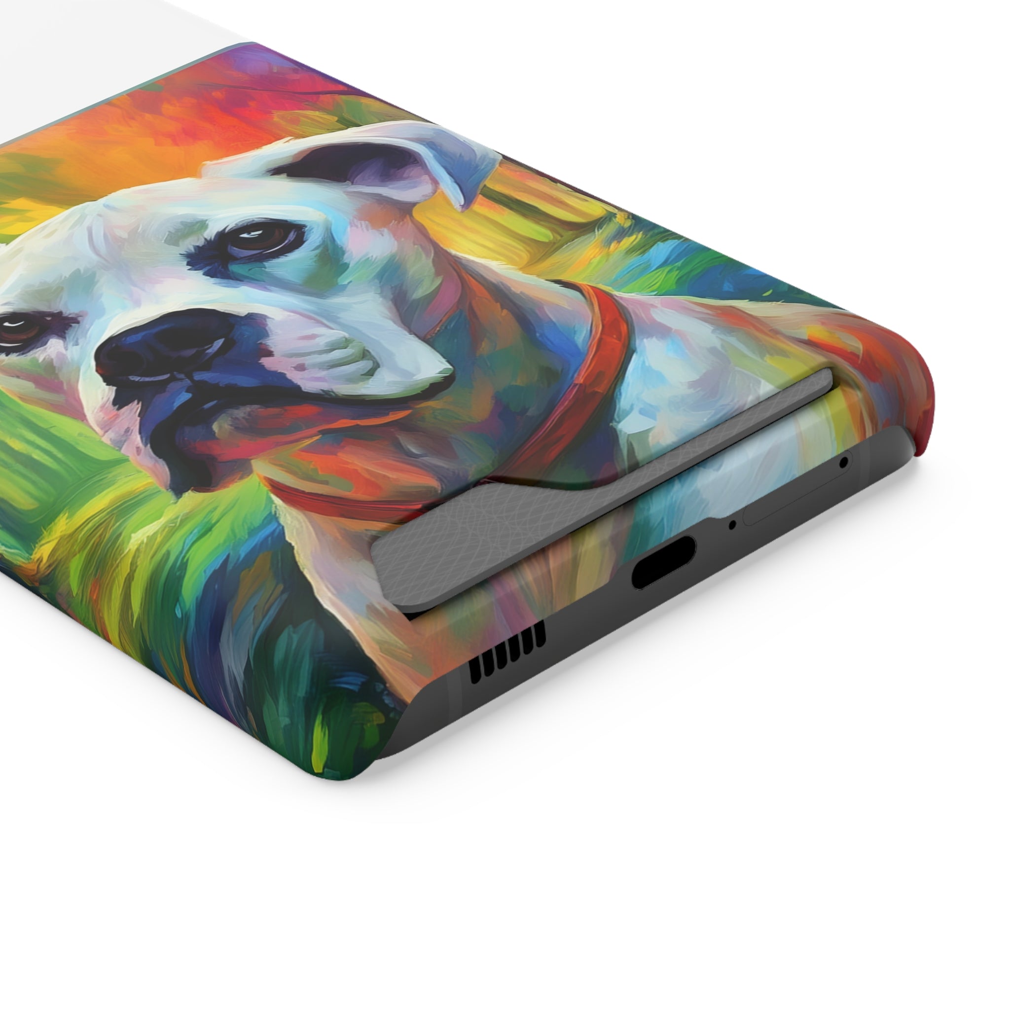 Boxer Rainbow Sky Phone Case with Card Holder